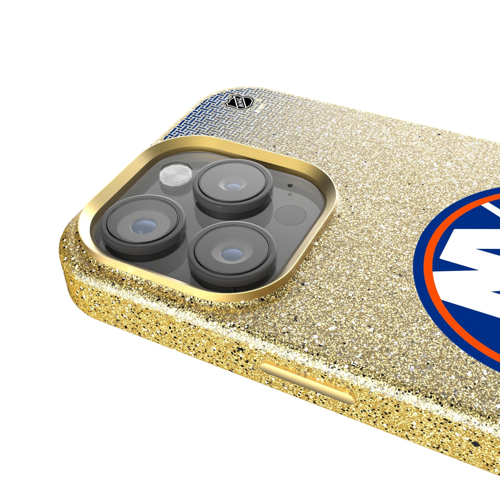 New York Islanders Linen Bling Phone Case for Apple iPhone 4