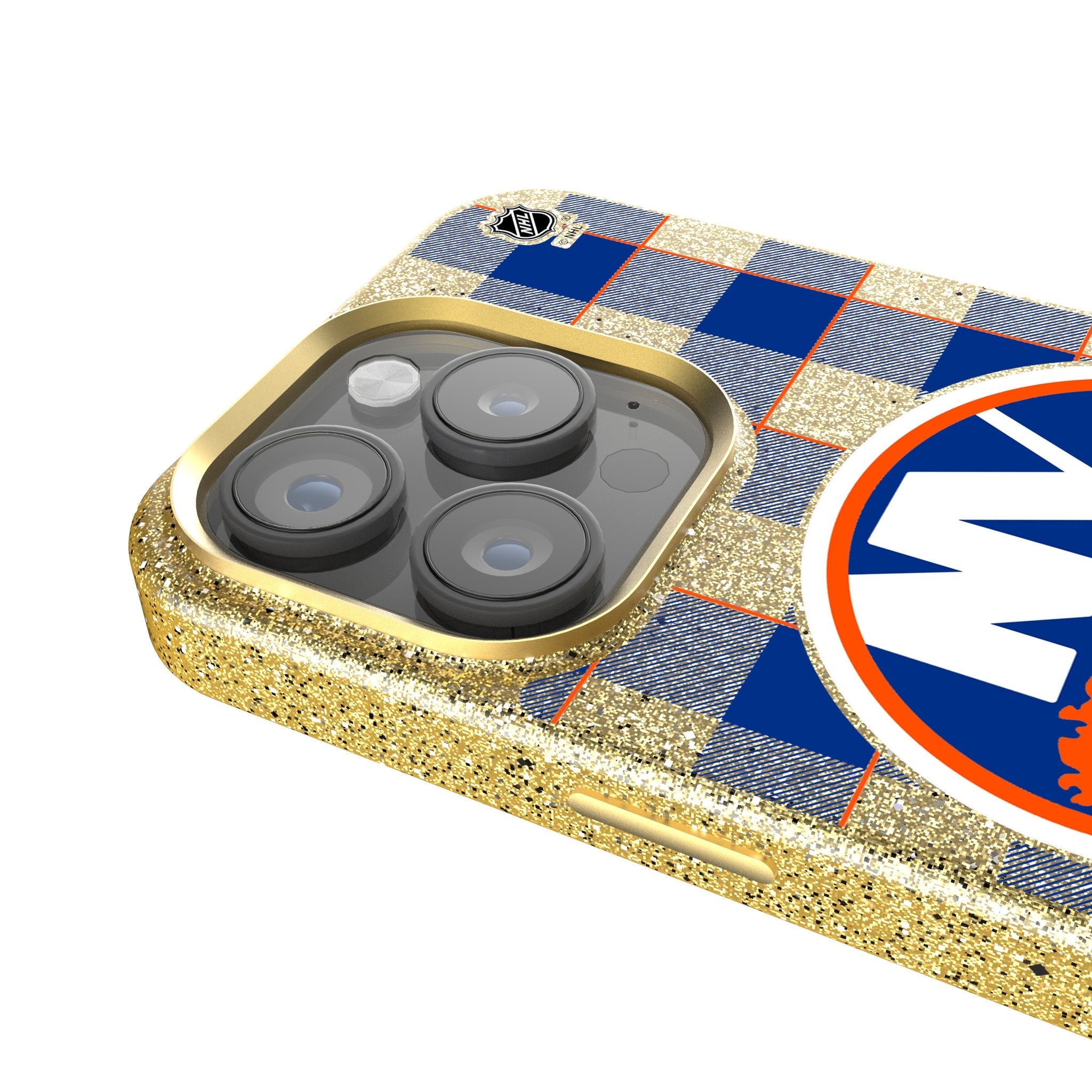 New York Islanders Plaid Bling Phone Case 4