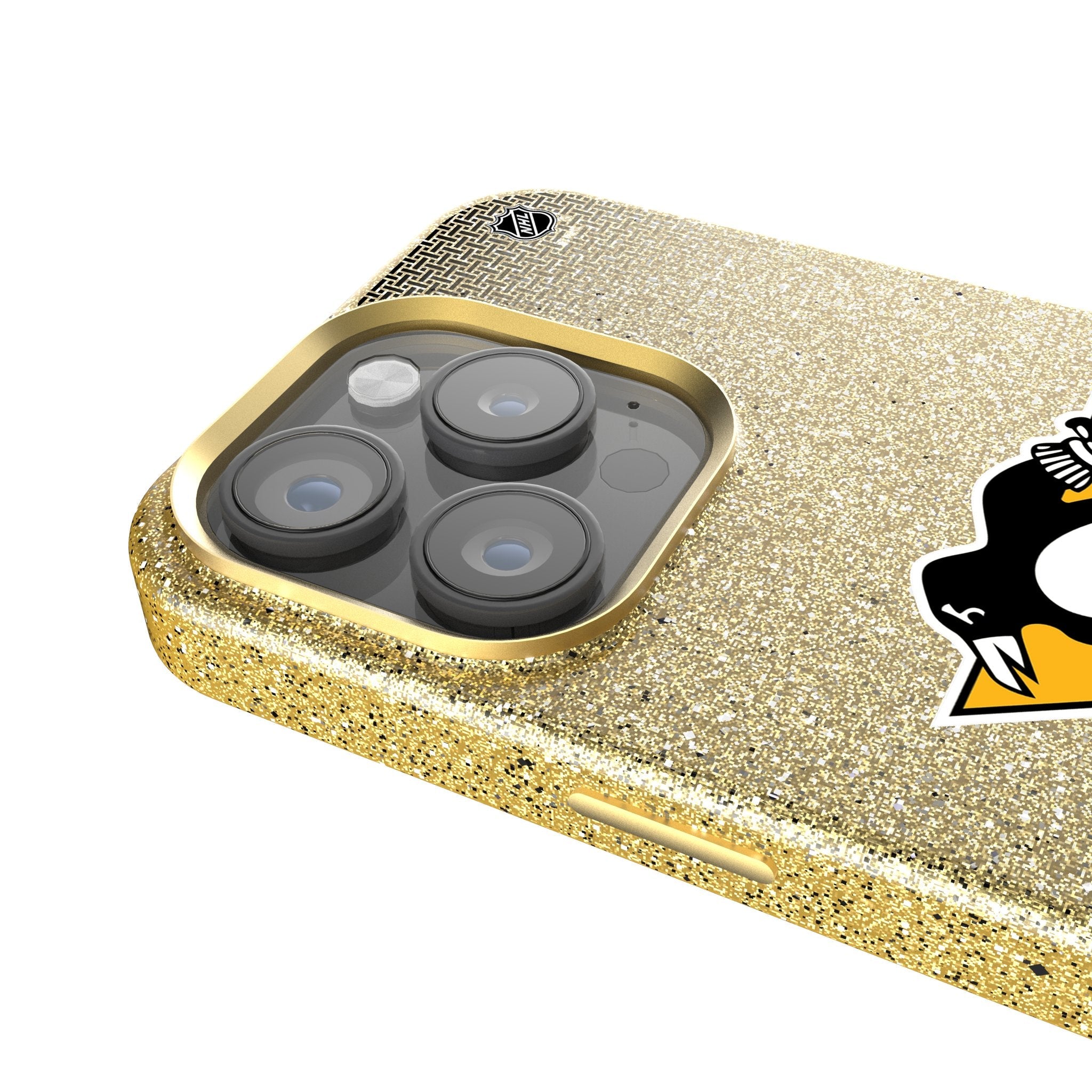 Pittsburgh Penguins Linen Bling Phone Case for Apple iPhone 4