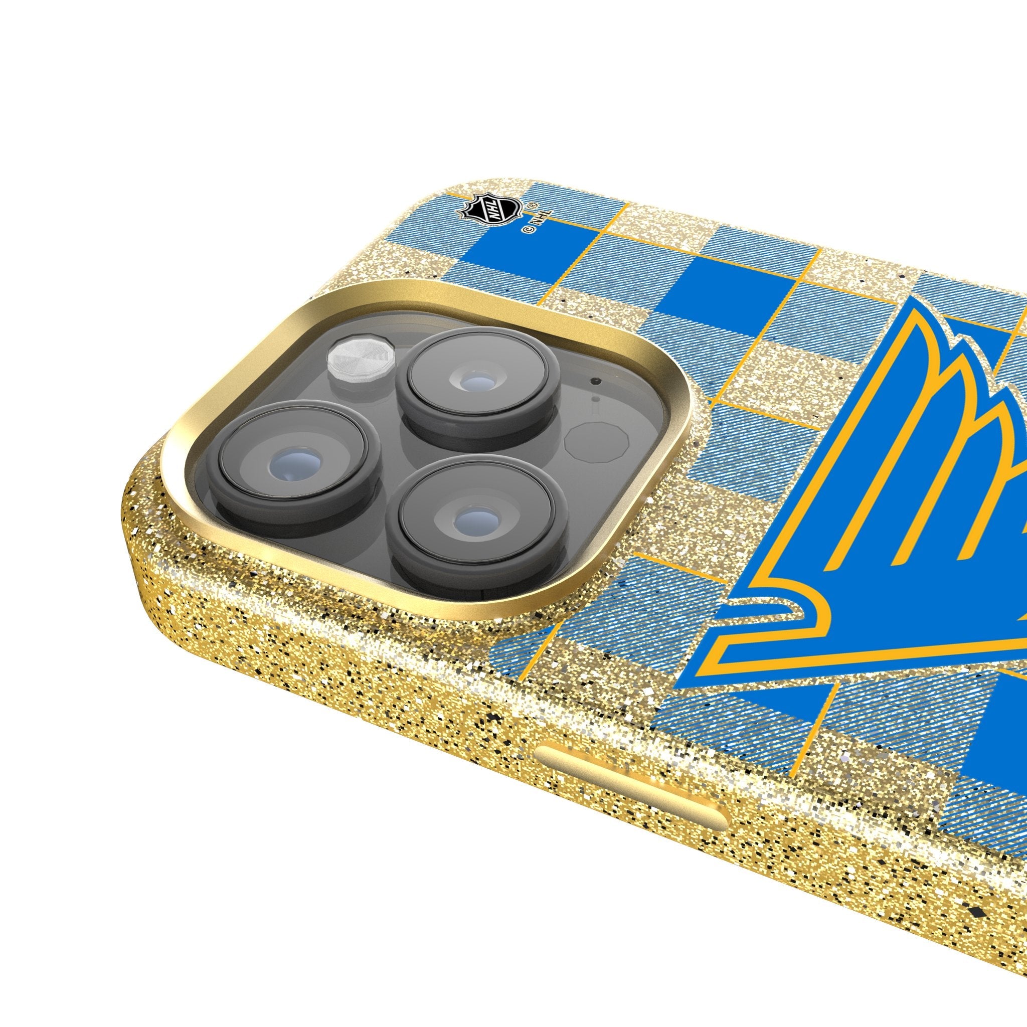 St. Louis Blues Plaid Bling Phone Case for Apple iPhone 4