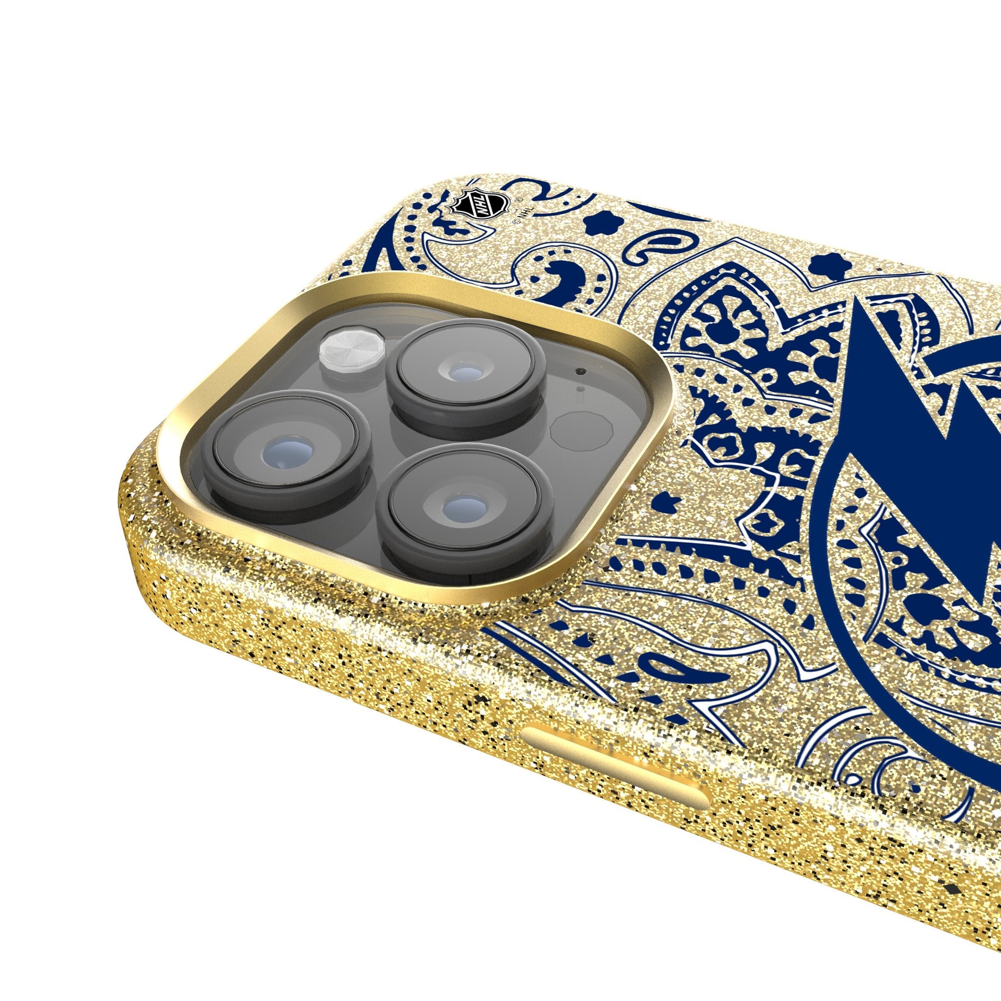 Tampa Bay Lightning Paisley Bling Phone Case 4