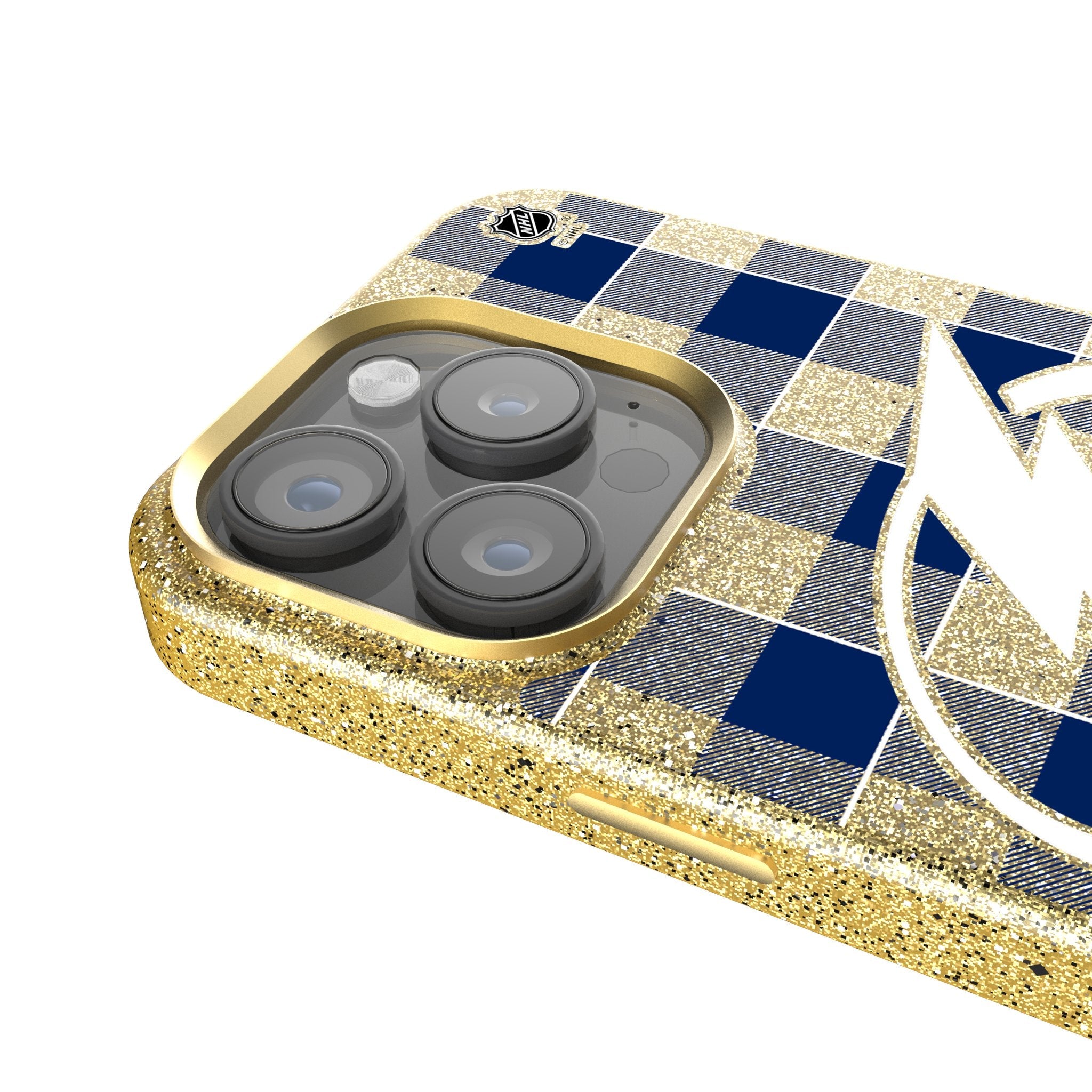 Tampa Bay Lightning Plaid Bling Phone Case 4