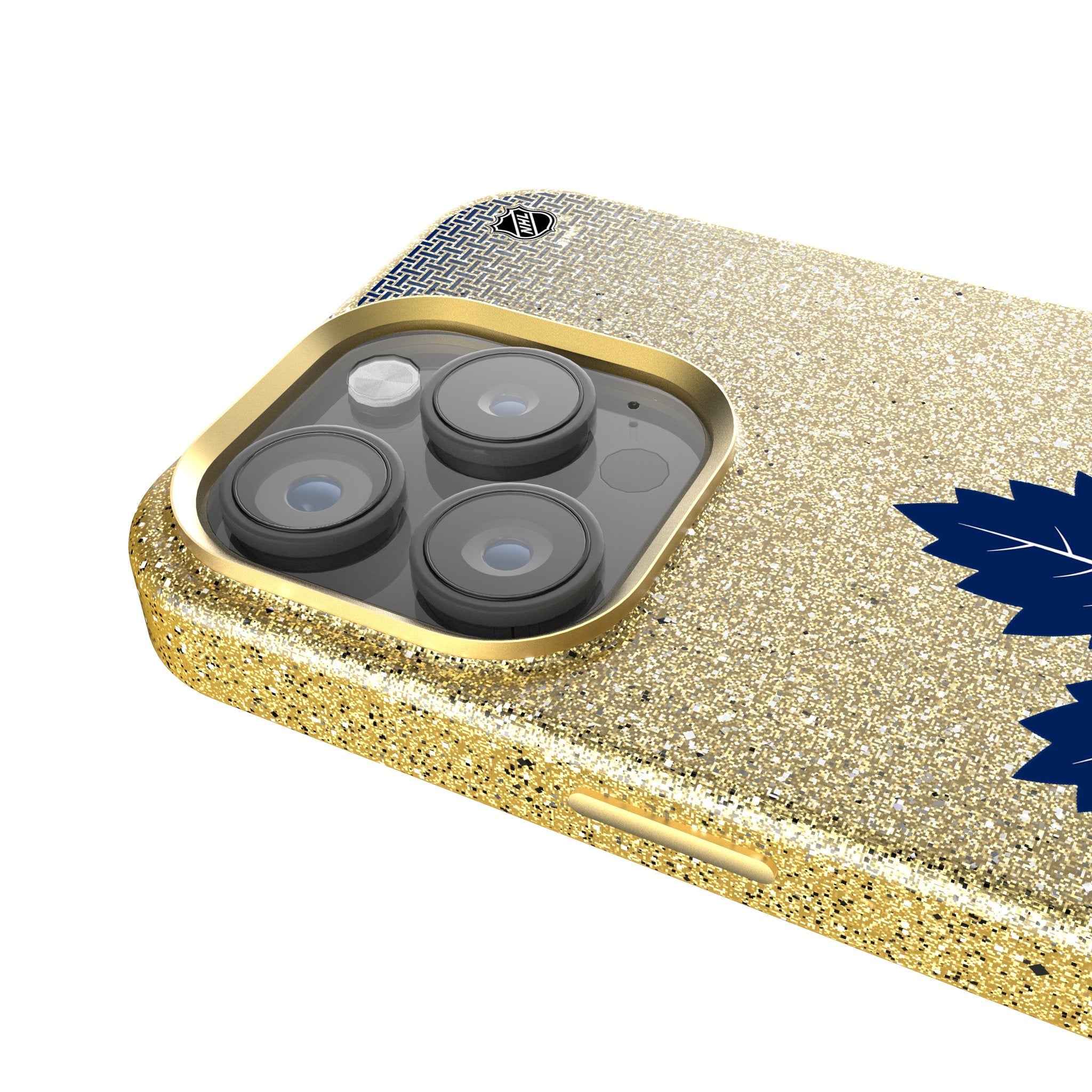 Toronto Maple Leafs Linen Bling Phone Case for Apple iPhone 4