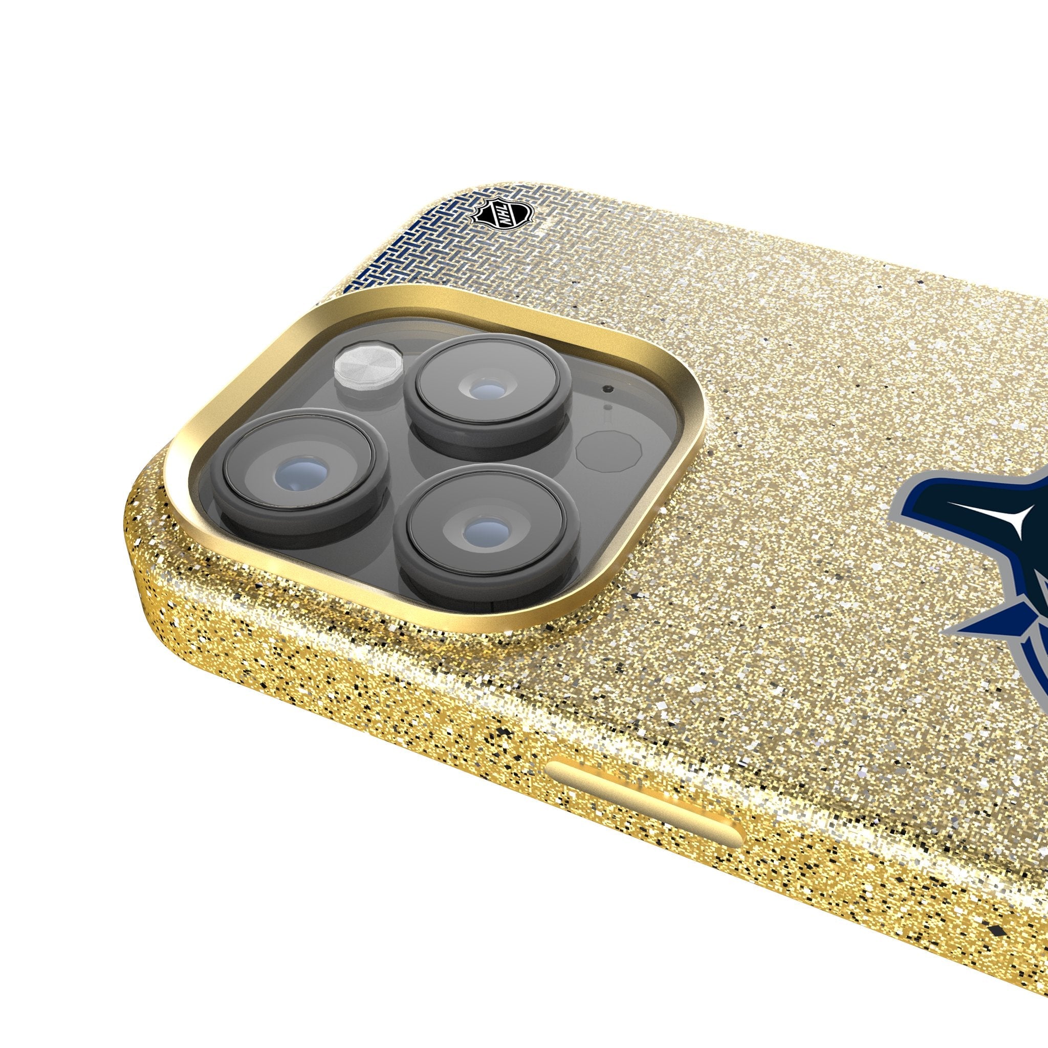 Vancouver Canucks Linen Bling Phone Case for Apple iPhone 4