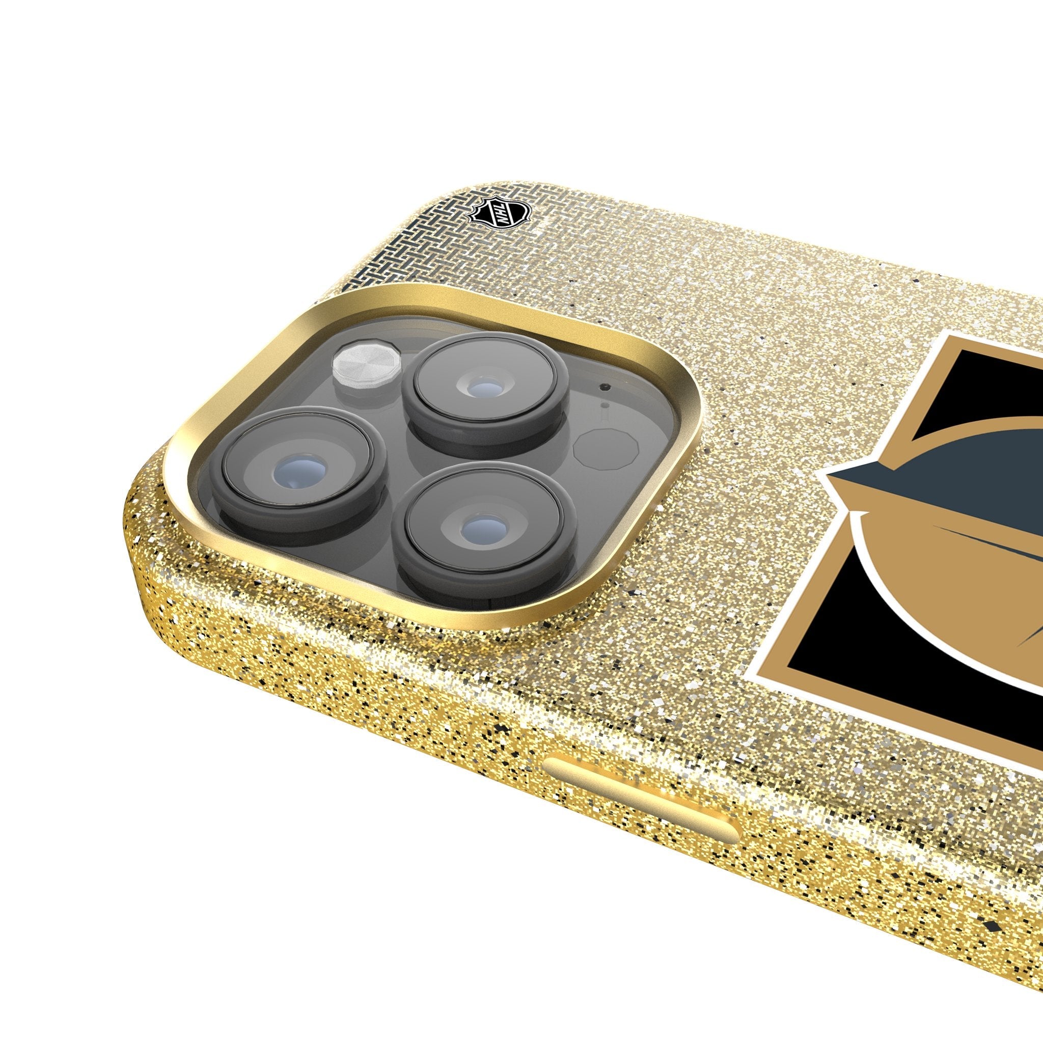 Vegas Golden Knights Linen Bling Phone Case for Apple iPhone 4