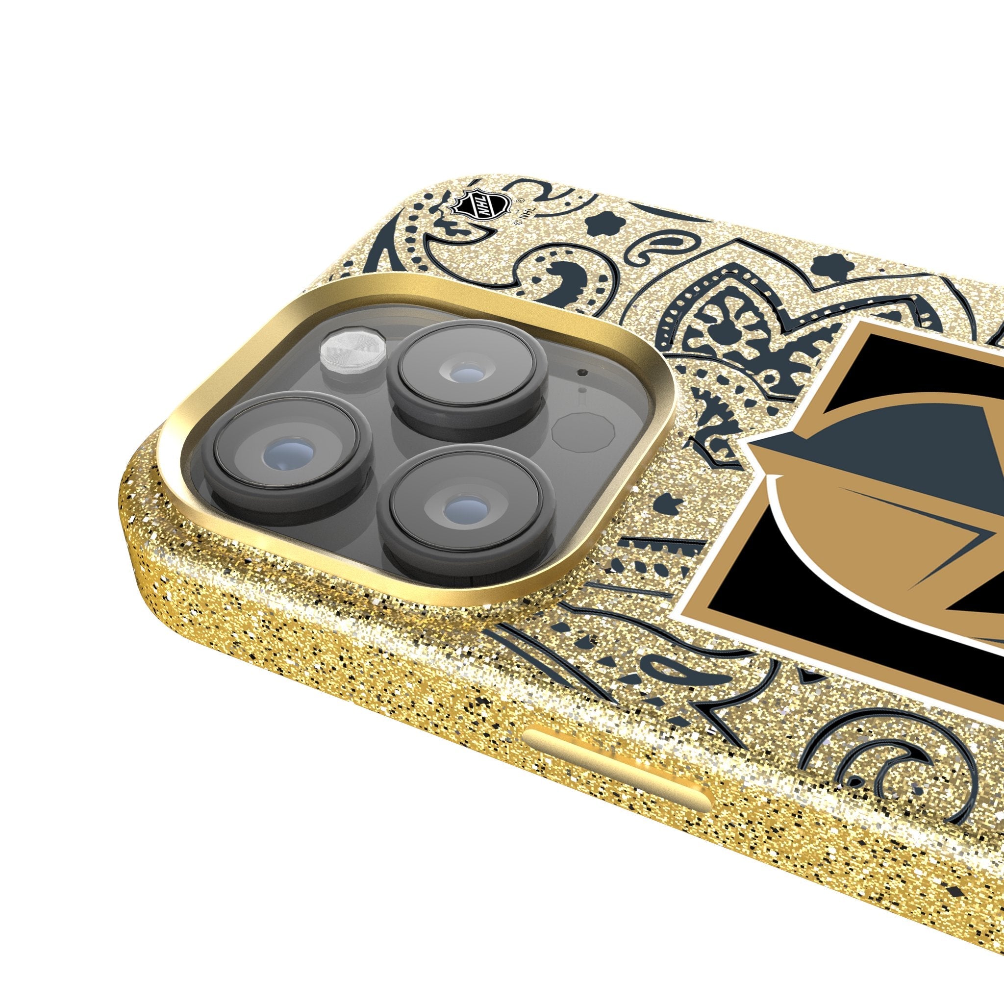 Vegas Golden Knights Paisley Bling Phone Case 4