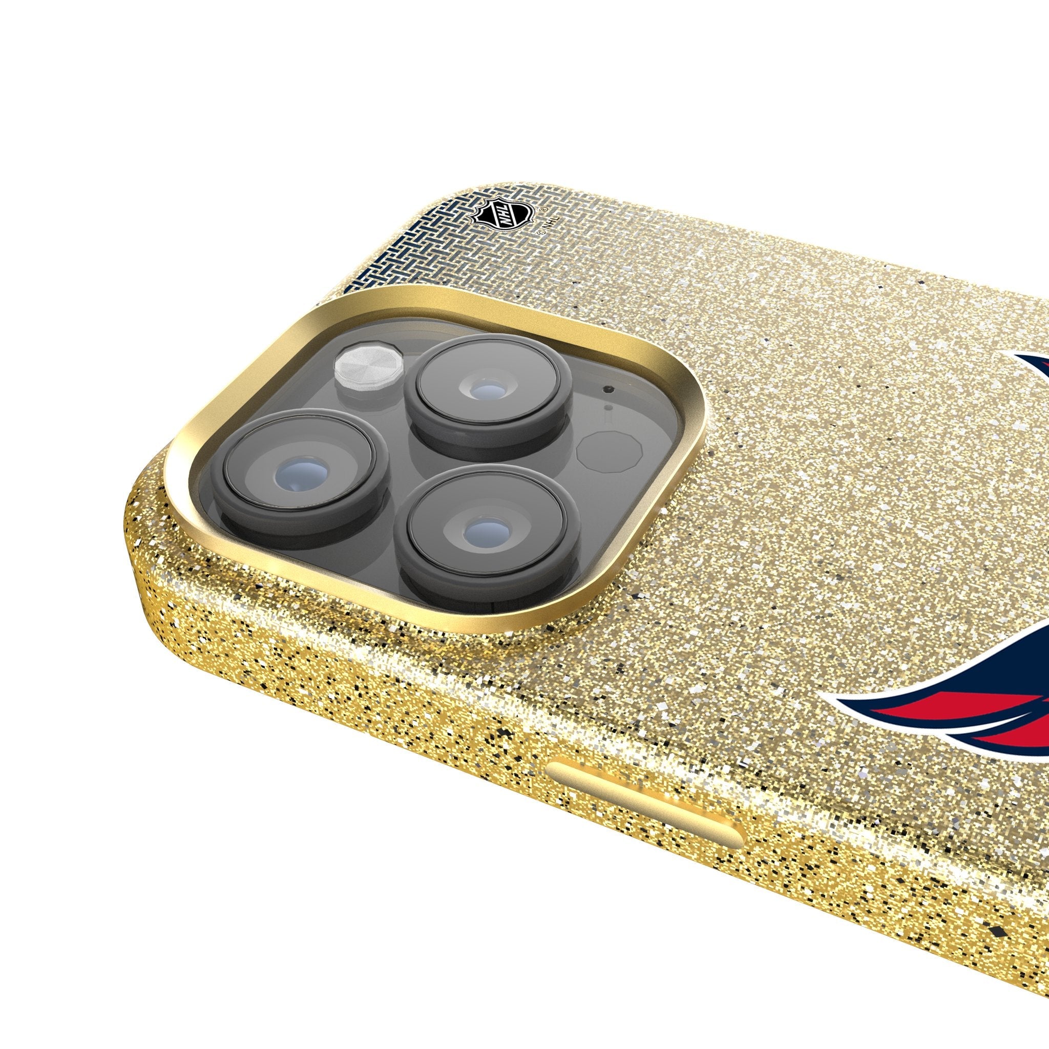 Washington Capitals Linen Bling Phone Case for Apple iPhone 4