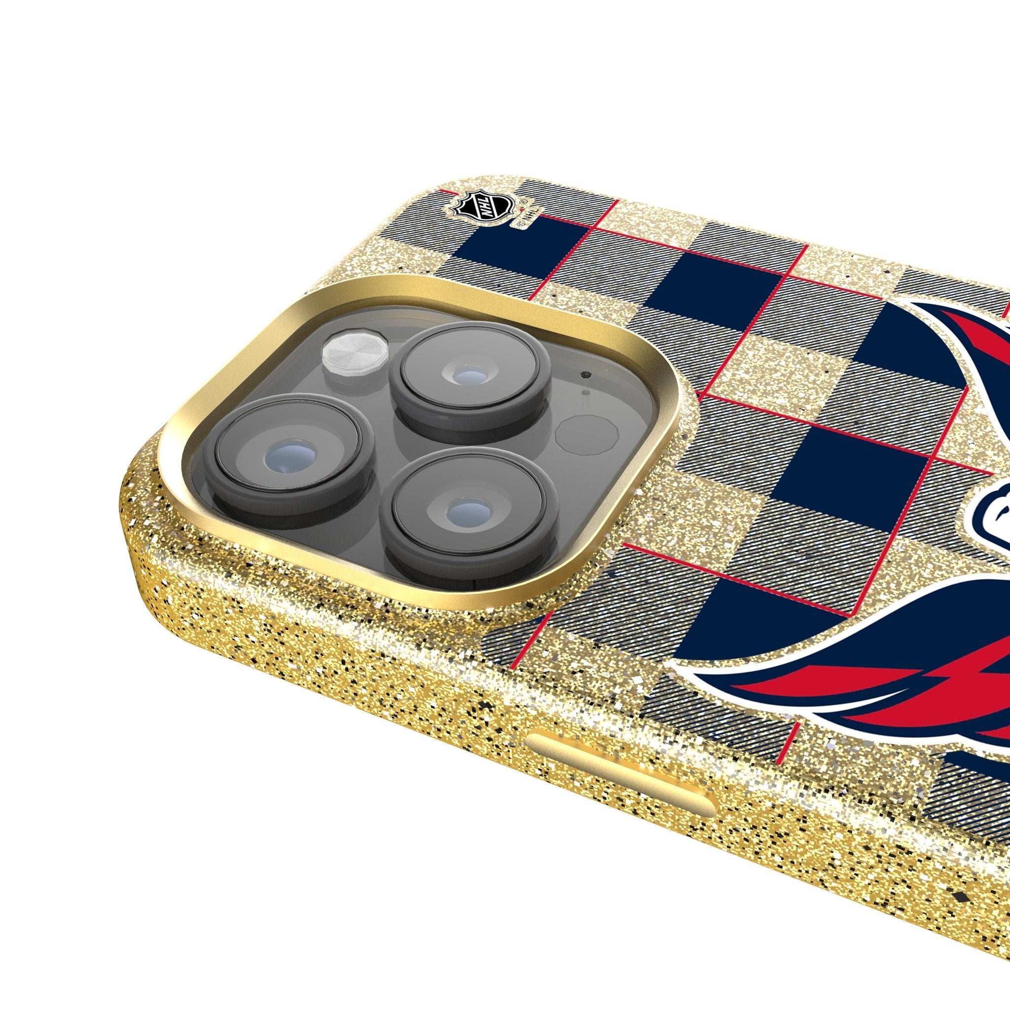 Washington Capitals Plaid Bling Phone Case 4