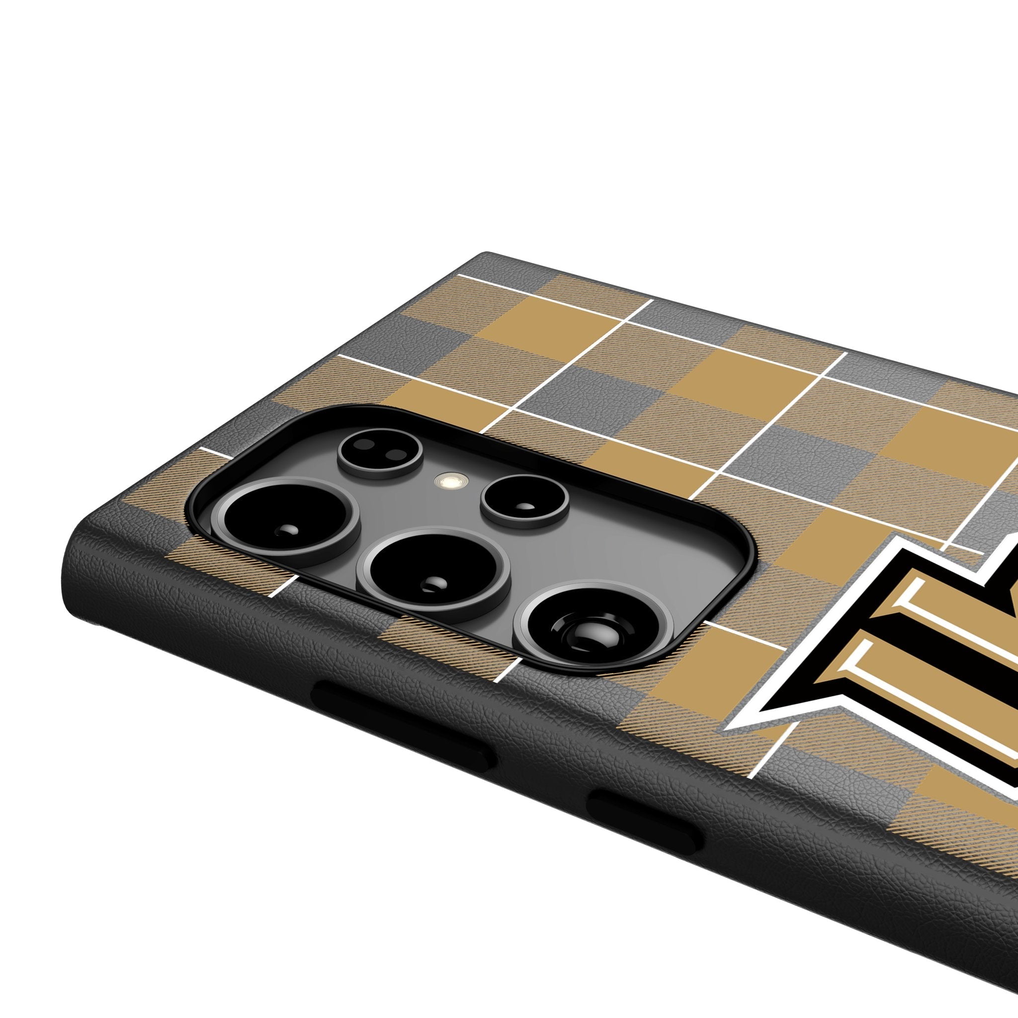 University of Central Florida Golden Knights Plaid MagSafe Compatible Phone Case for Samsung Galaxy 4