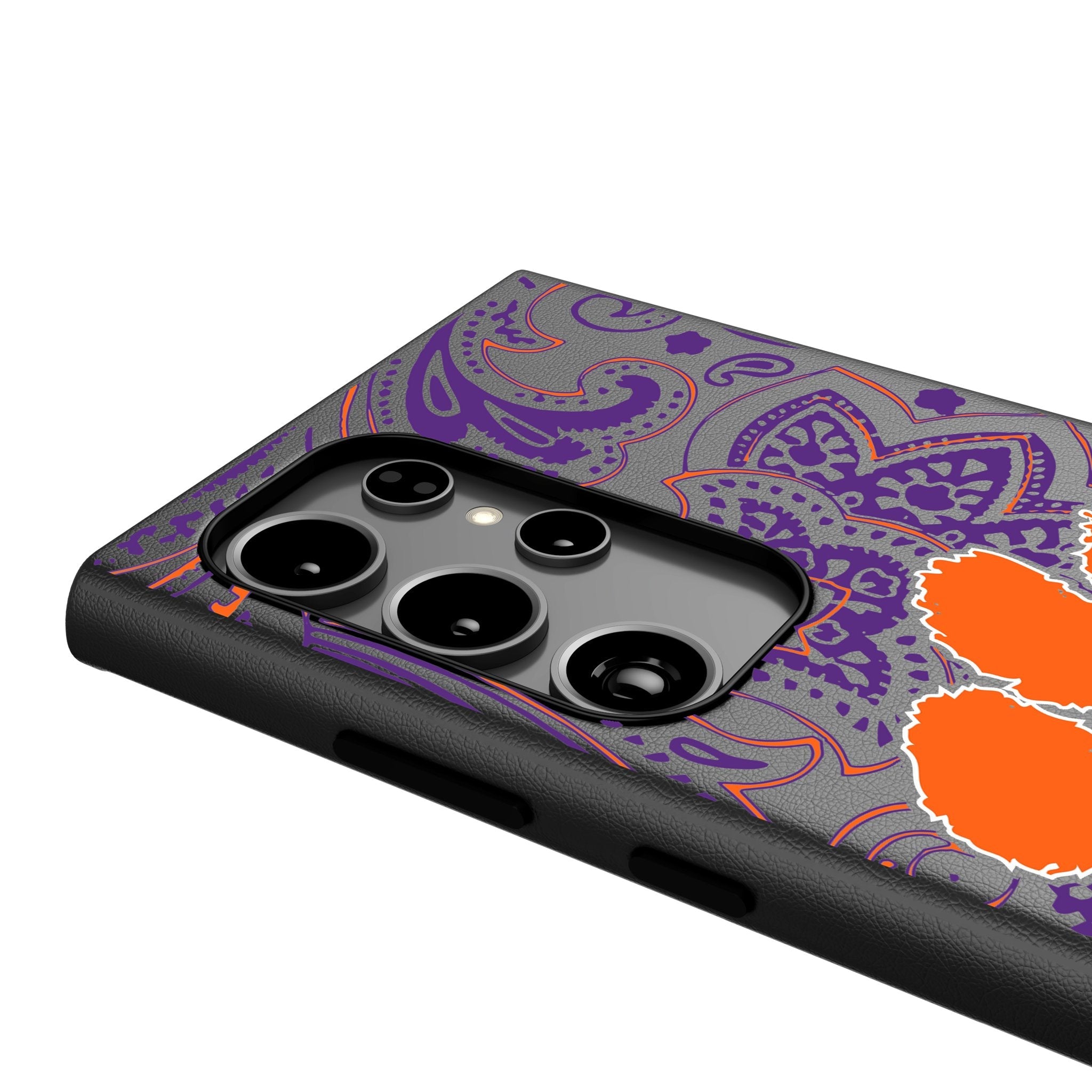 Clemson University Tigers Paisley MagSafe Compatible Phone Case for Samsung Galaxy 4