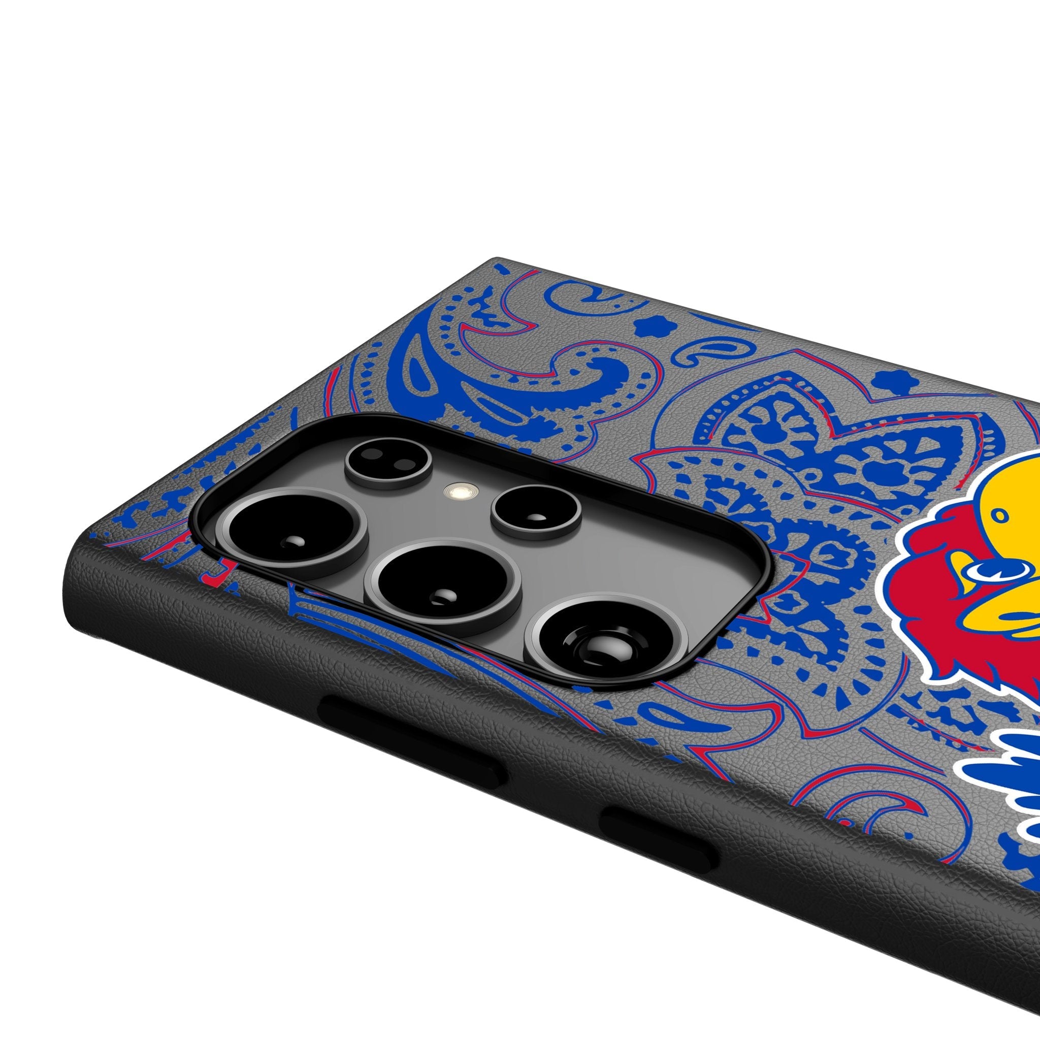 University of Kansas Jayhawks Paisley MagSafe Compatible Phone Case for Samsung Galaxy 4