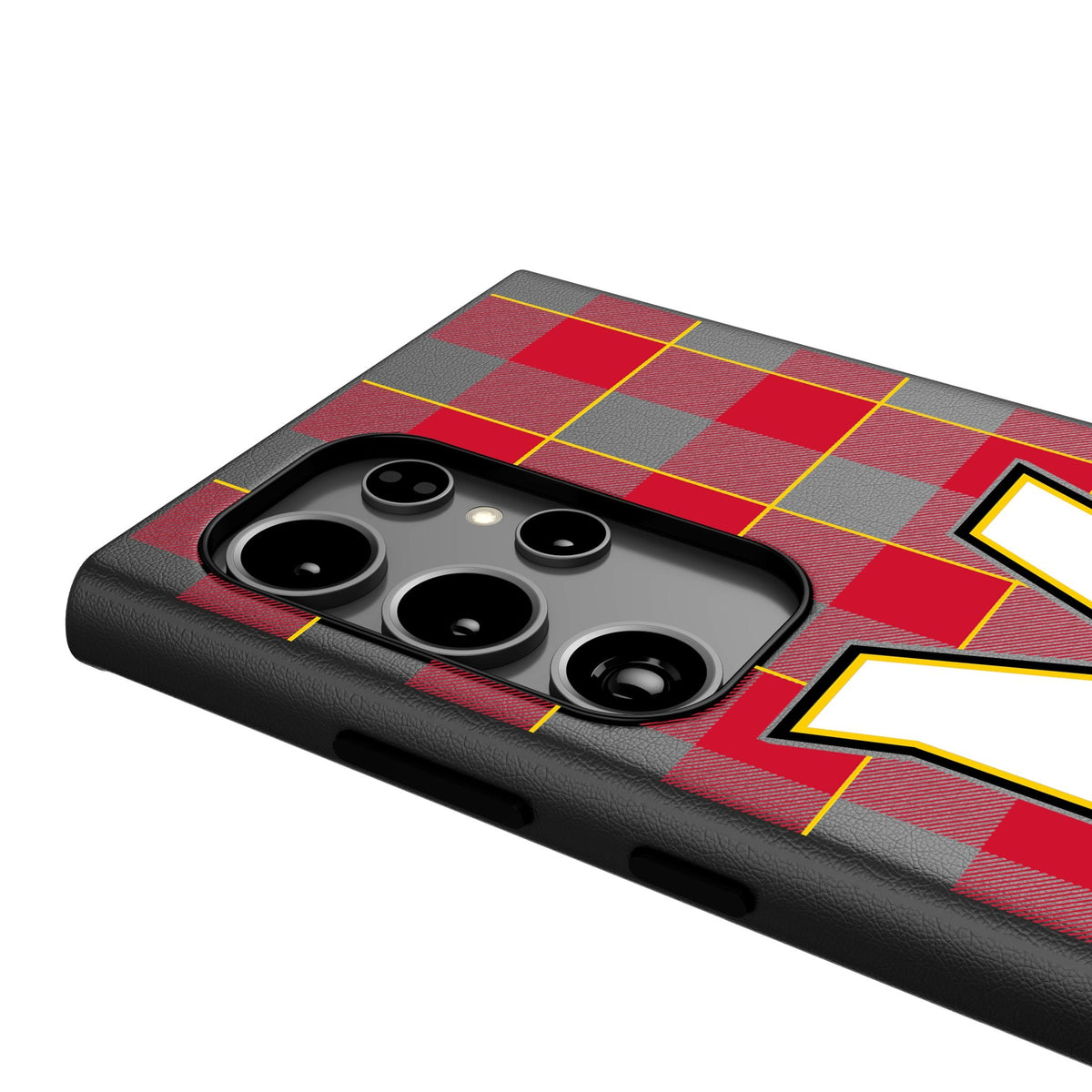 University of Maryland Terrapins Plaid MagSafe Compatible Phone Case for Samsung Galaxy 4