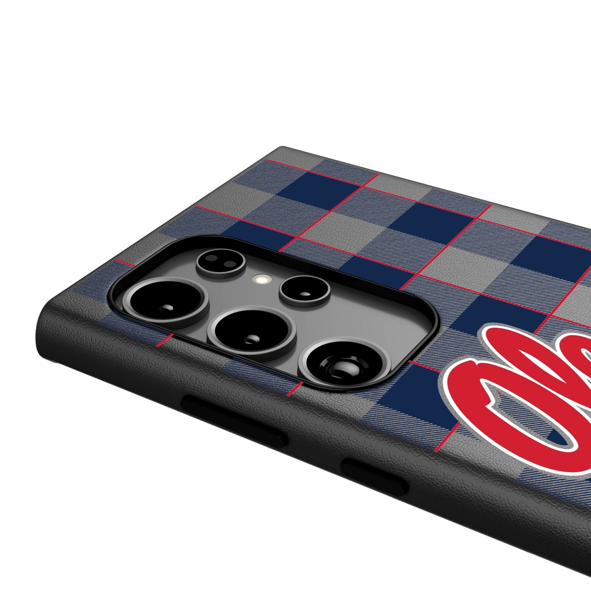 University of Mississippi Rebels Plaid MagSafe Compatible Phone Case for Samsung Galaxy 4