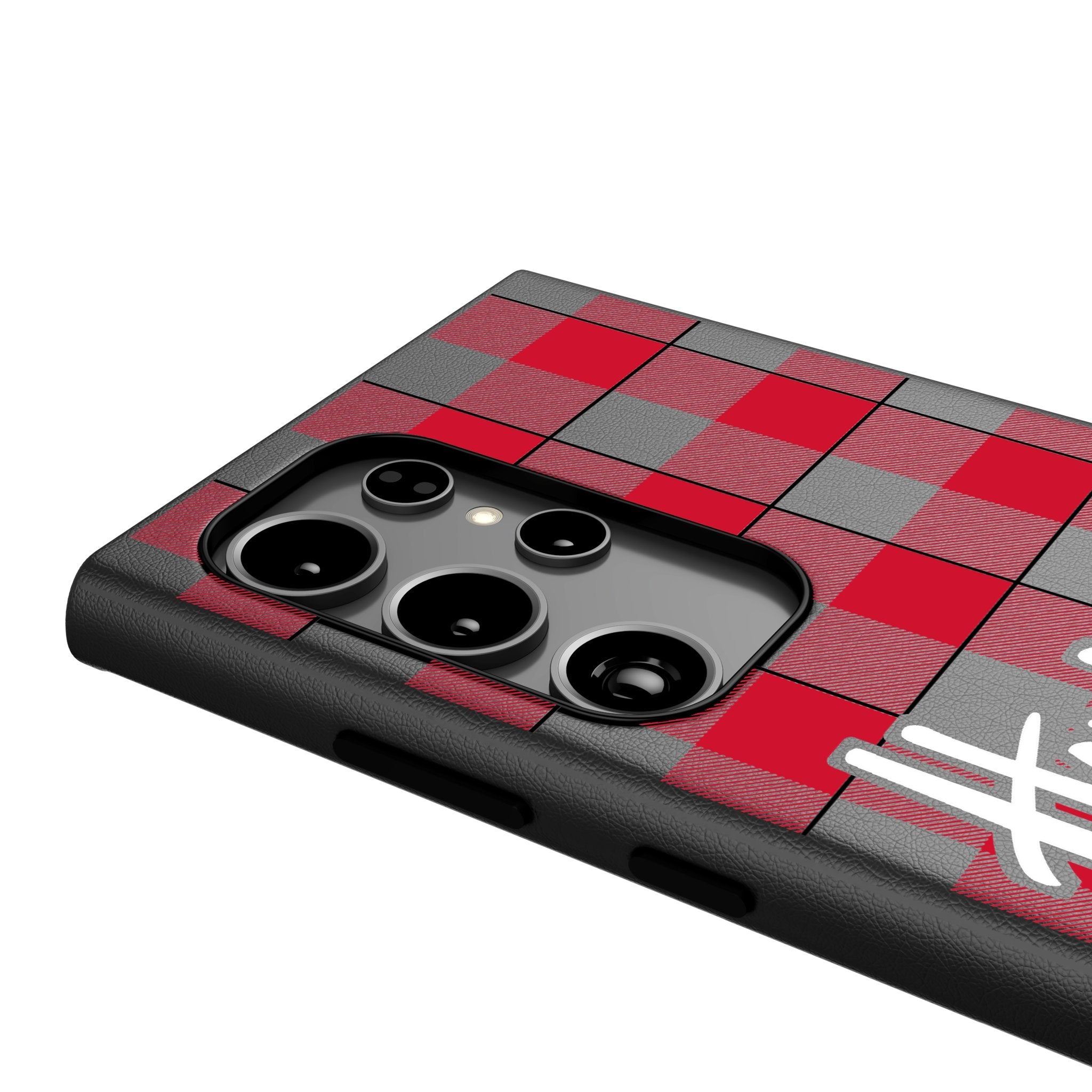University of Nebraska Huskers Plaid MagSafe Compatible Phone Case for Samsung Galaxy 4