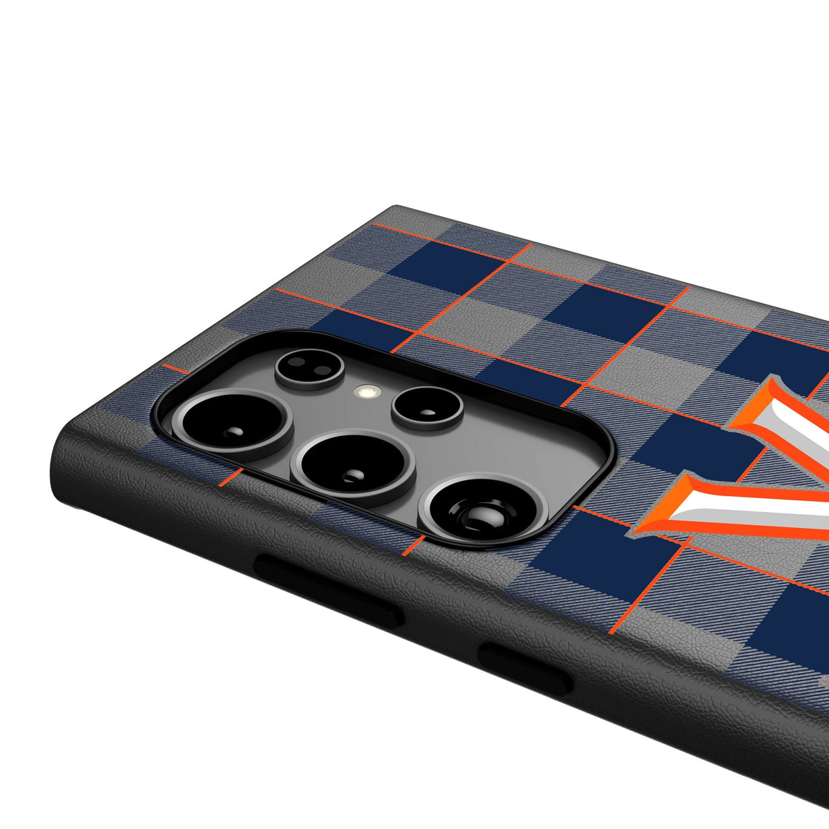 University of Virginia Cavaliers Plaid MagSafe Compatible Phone Case for Samsung Galaxy 4
