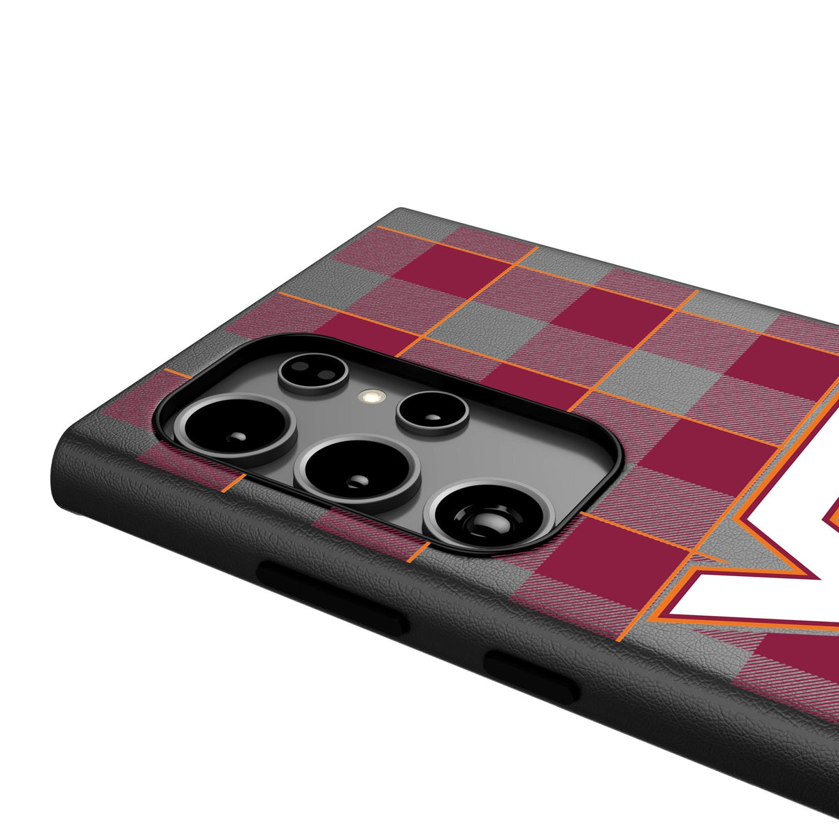 Virginia Tech Hokies Plaid MagSafe Compatible Phone Case for Samsung Galaxy 4