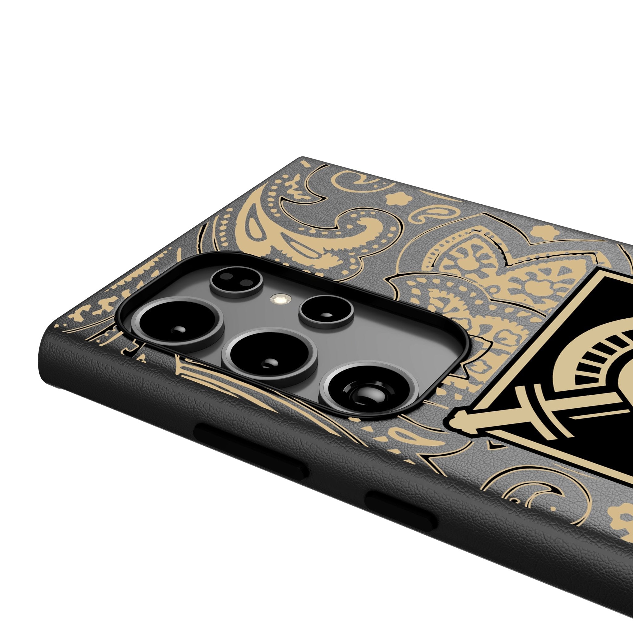 United States Military Academy Black Knights Paisley MagSafe Compatible Phone Case for Samsung Galaxy 4