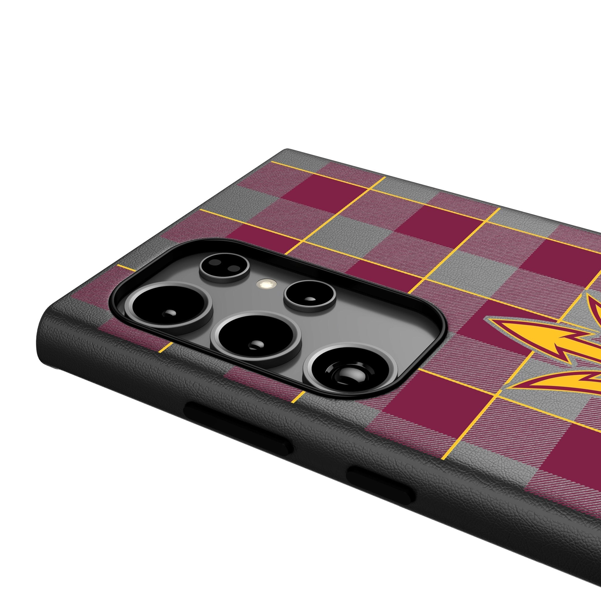 Arizona State University Sun Devils Plaid MagSafe Compatible Phone Case for Samsung Galaxy 4