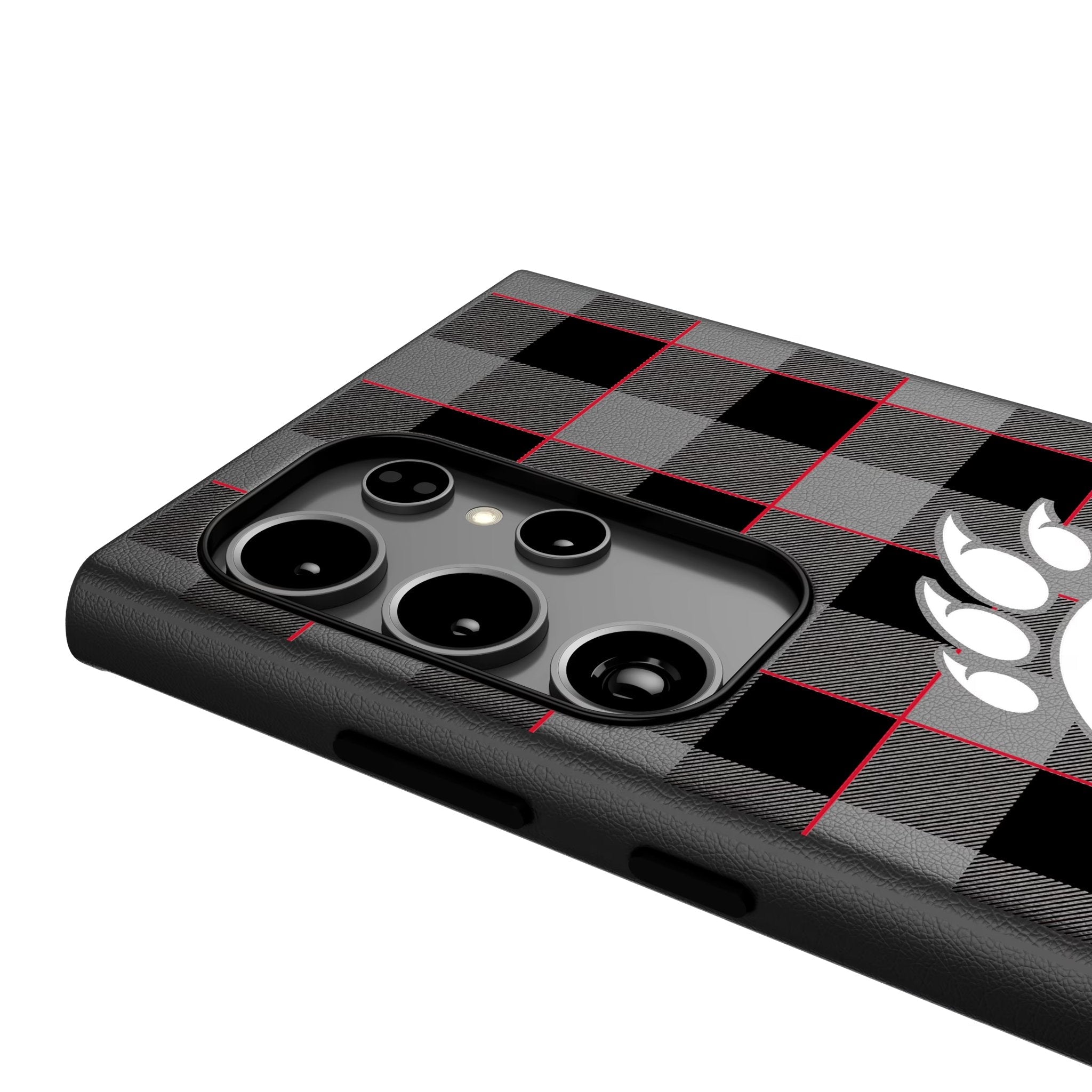 University of Cincinnati Bearcats Plaid MagSafe Compatible Phone Case for Samsung Galaxy