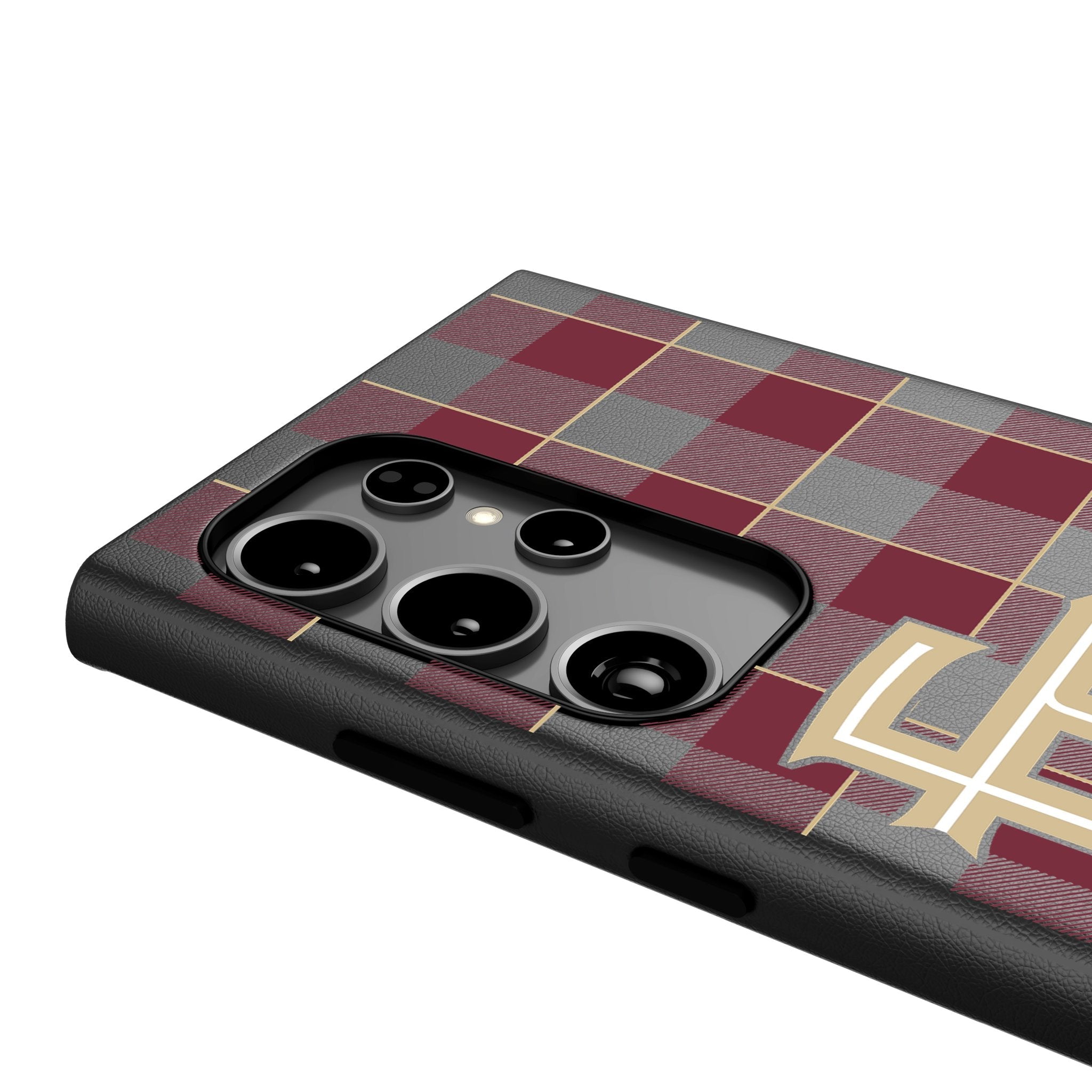 Florida State University Seminoles Athletic Wordmark Plaid MagSafe Compatible Phone Case for Samsung Galaxy 4