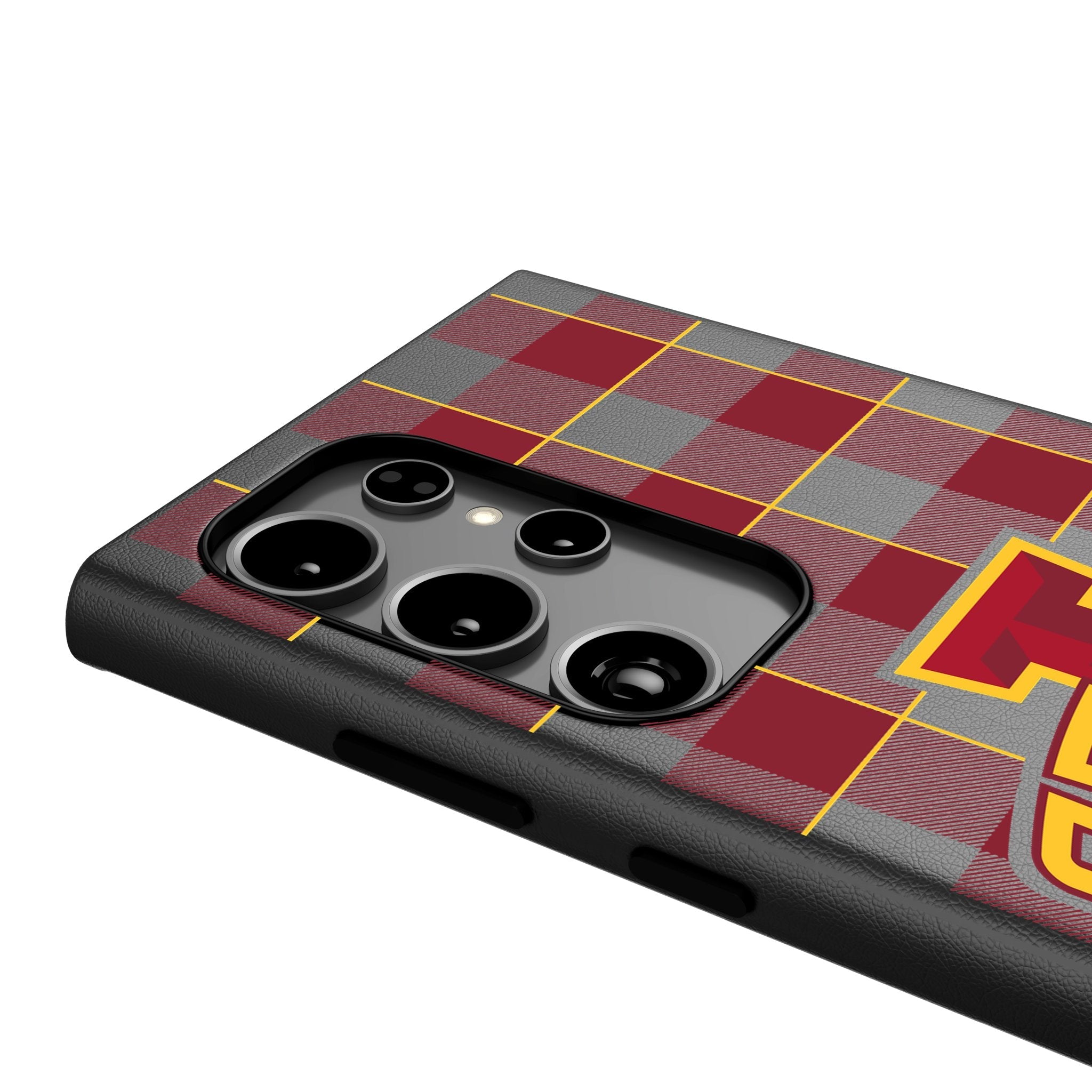 Iowa State University Cyclones Plaid MagSafe Compatible Phone Case for Samsung Galaxy 4