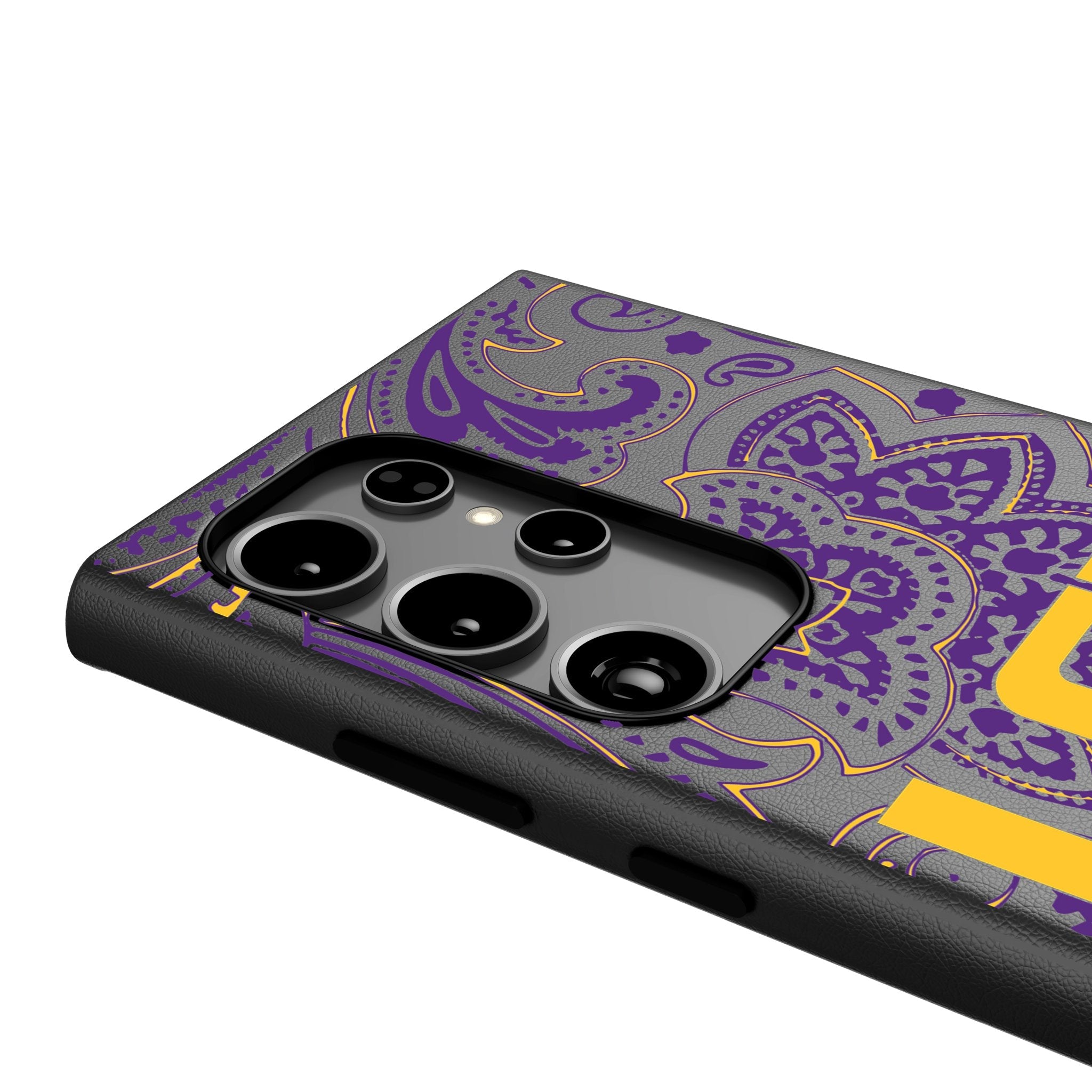 Louisiana State University Tigers Paisley MagSafe Compatible Phone Case for Samsung Galaxy 4