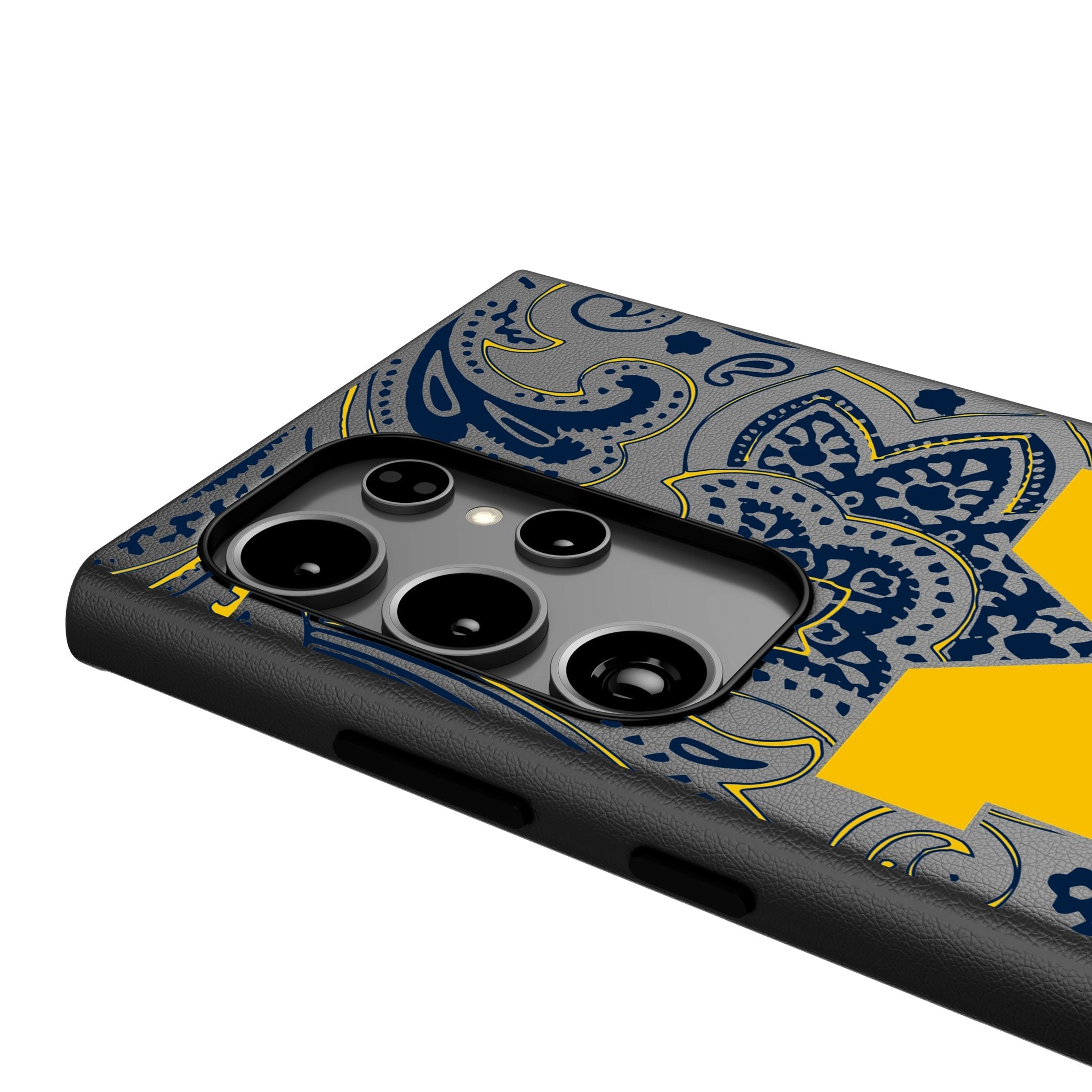 University of Michigan Wolverines Paisley MagSafe Compatible Phone Case for Samsung Galaxy 4