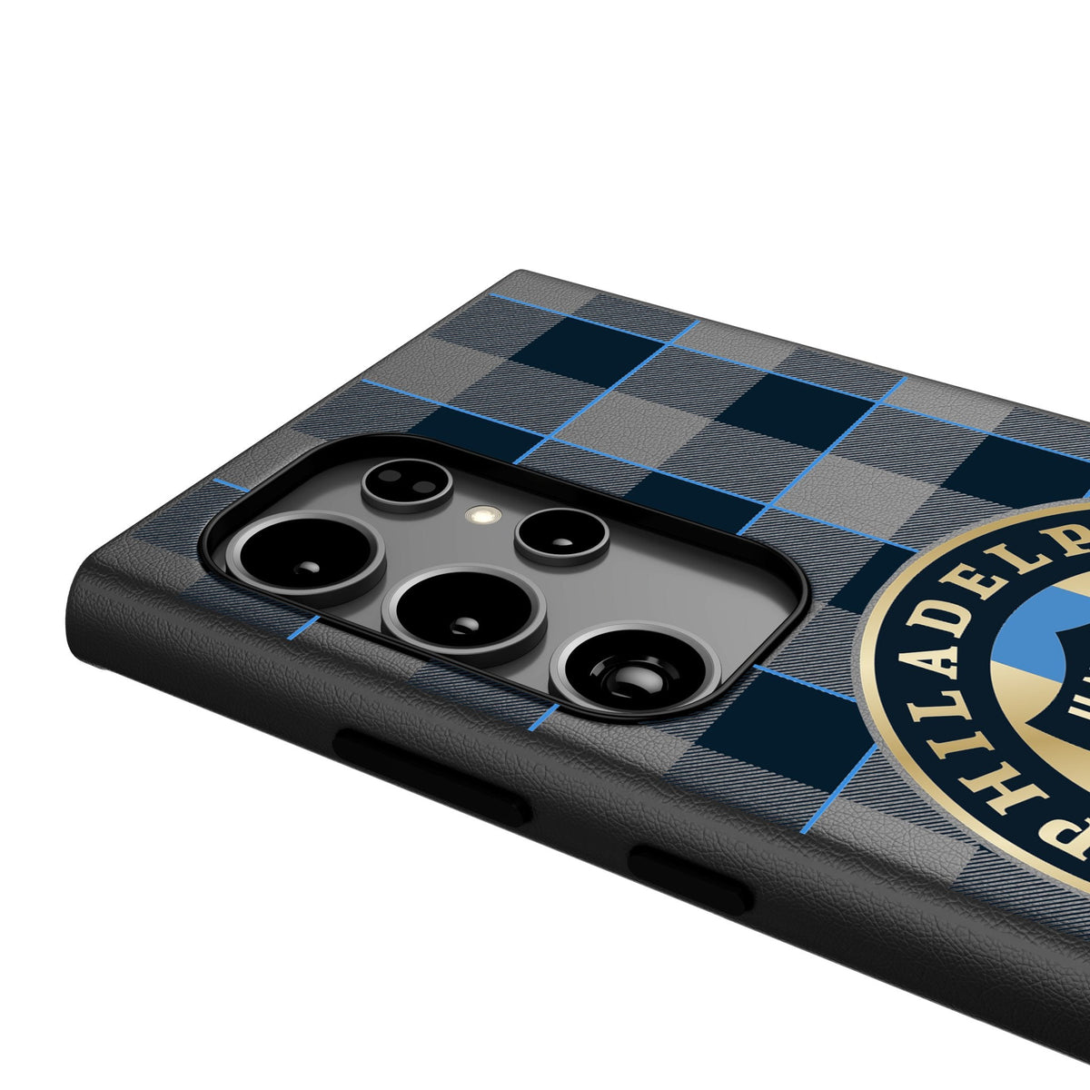 Philadelphia Union Plaid MagSafe Compatible Phone Case for Samsung Galaxy 4