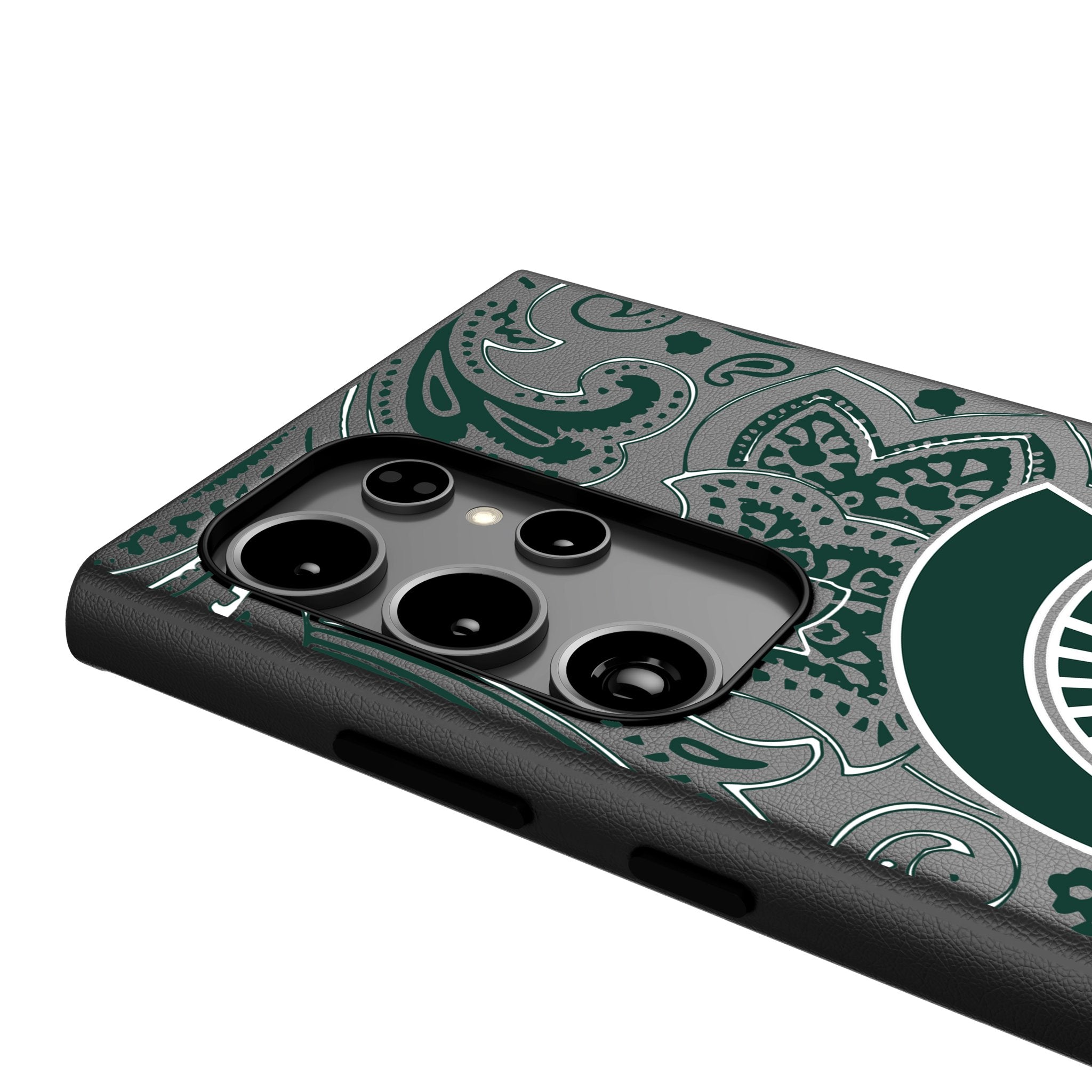 Michigan State University Spartans Paisley MagSafe Compatible Phone Case for Samsung Galaxy 4
