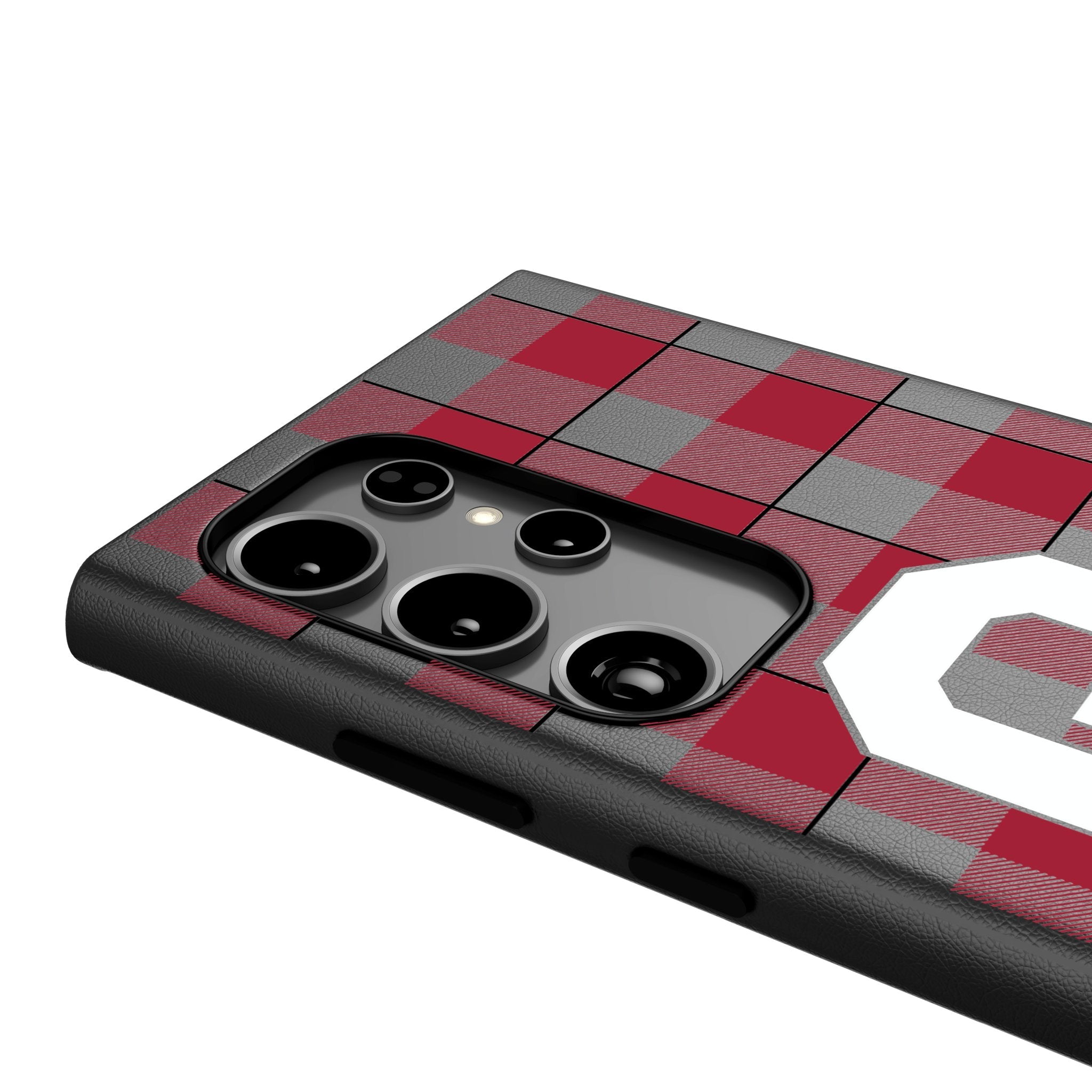 University of Oklahoma Sooners Plaid MagSafe Compatible Phone Case for Samsung Galaxy 4