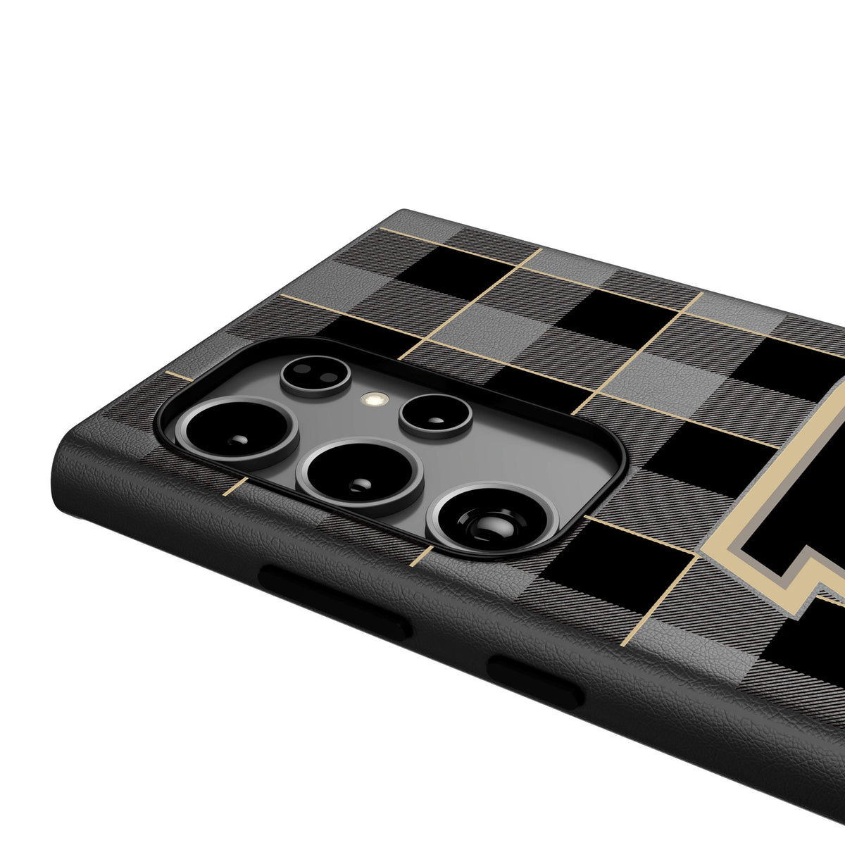 Purdue University Boilermakers Plaid MagSafe Compatible Phone Case for Samsung Galaxy 4