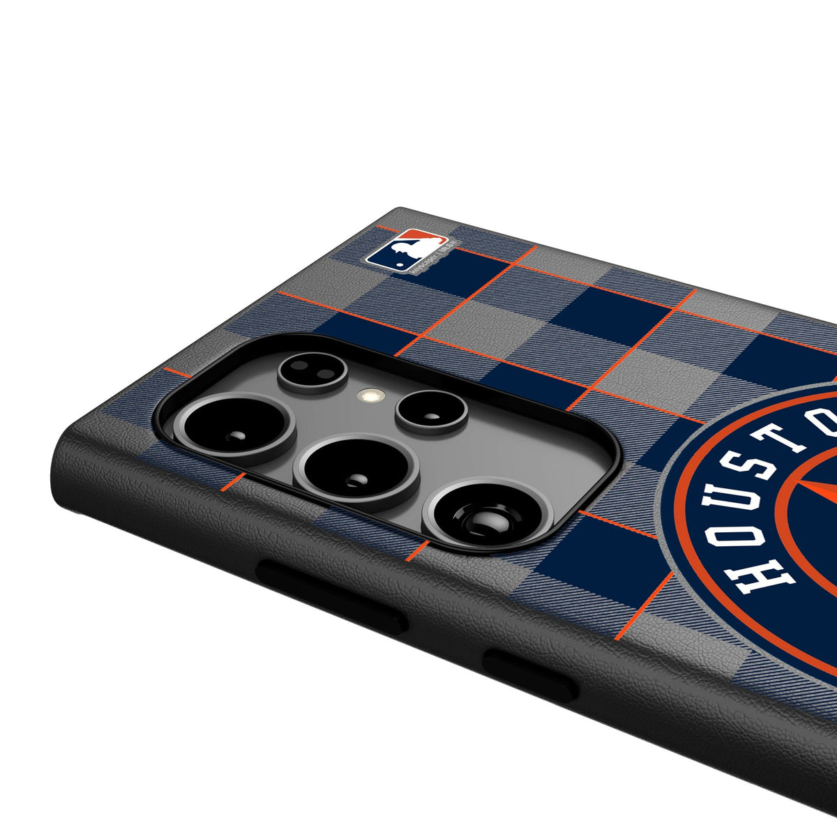 Houston Astros Plaid MagSafe Compatible Phone Case for Samsung Galaxy 4