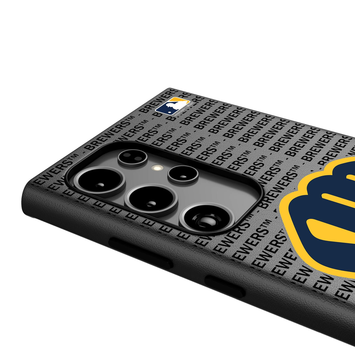 Milwaukee Brewers Text Backdrop MagSafe Compatible Phone Case for Samsung Galaxy 4