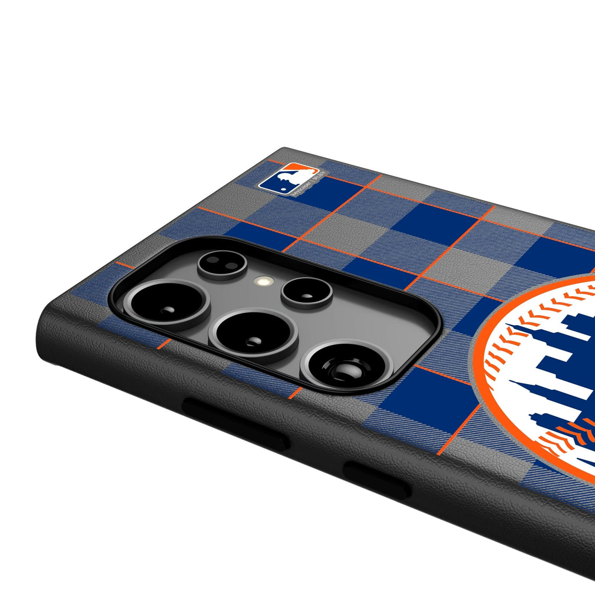 New York Mets Plaid MagSafe Compatible Phone Case for Samsung Galaxy 4
