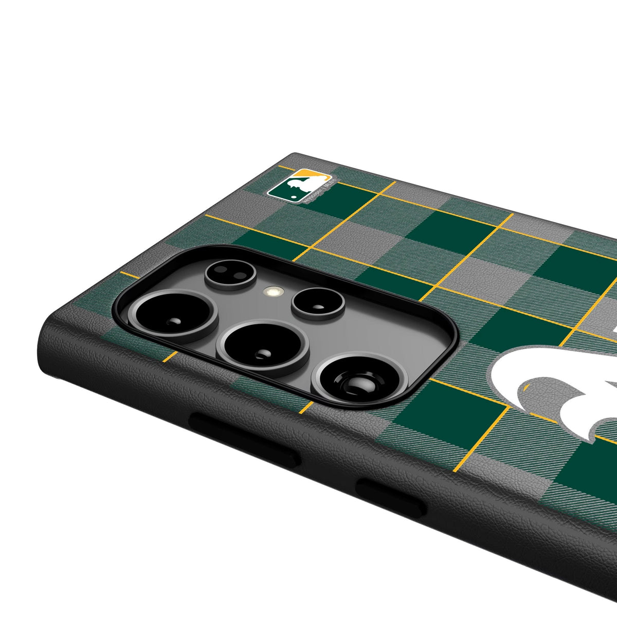 Oakland Athletics Plaid MagSafe Compatible Phone Case for Samsung Galaxy 4