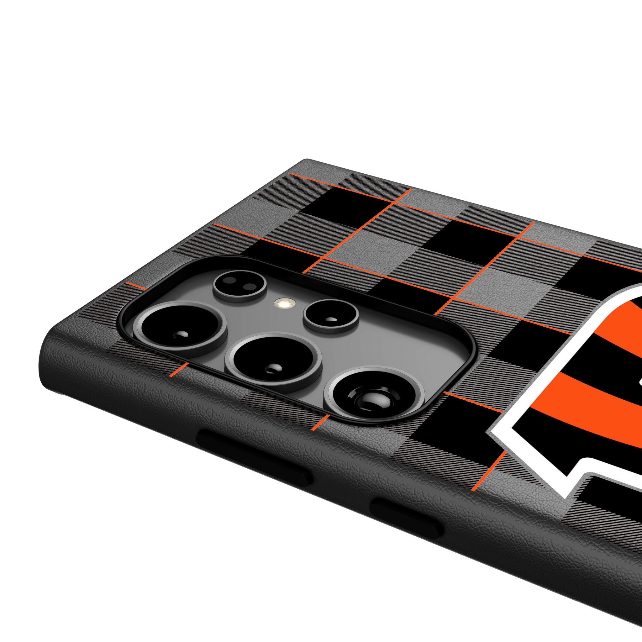 Cincinnati Bengals Plaid MagSafe Compatible Phone Case for Samsung Galaxy 4