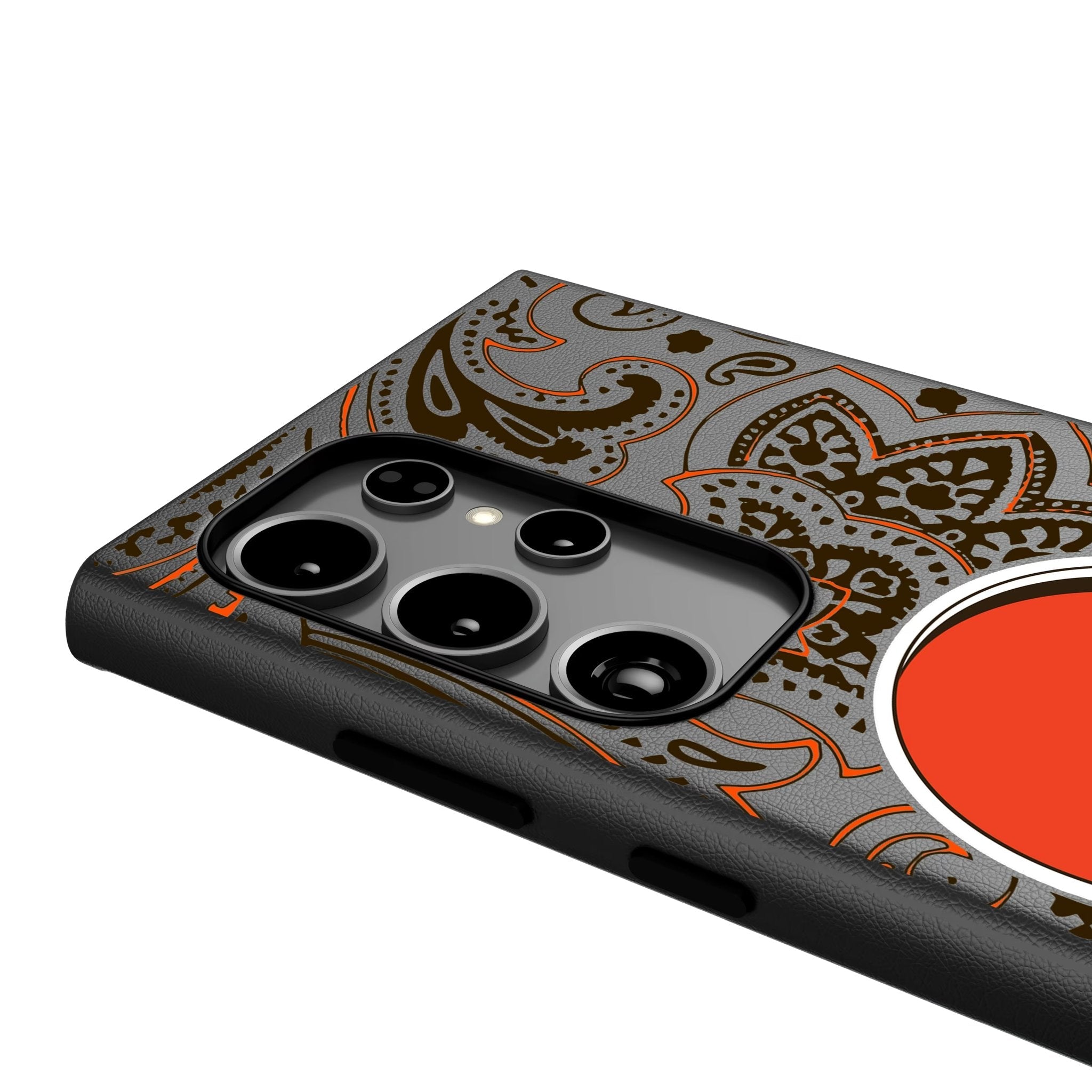 Cleveland Browns Paisley MagSafe Compatible Phone Case for Samsung Galaxy 4