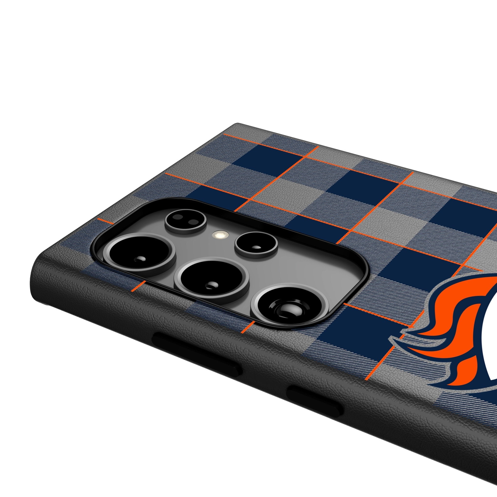 Denver Broncos Plaid MagSafe Compatible Phone Case for Samsung Galaxy 4