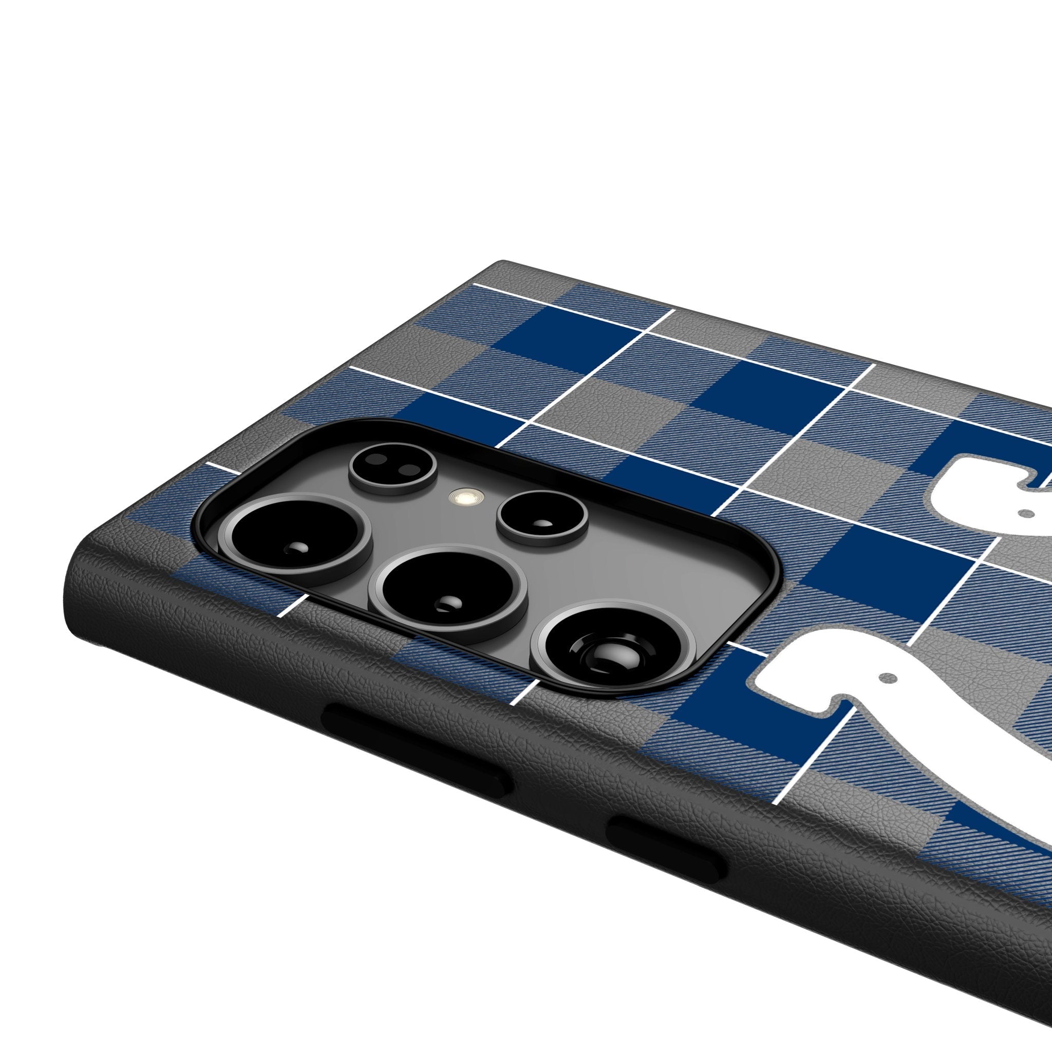 Indianapolis Colts Plaid MagSafe Compatible Phone Case for Samsung Galaxy 4