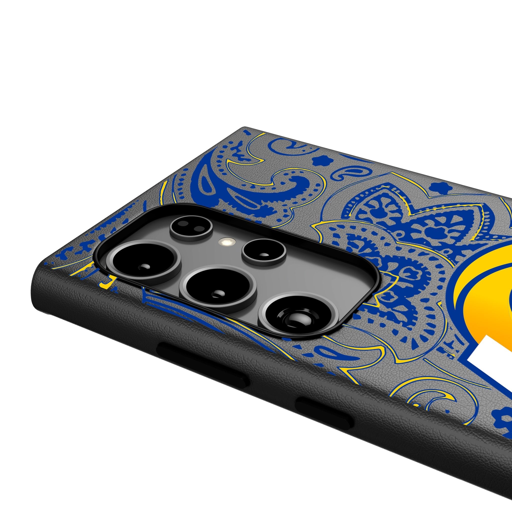 Los Angeles Rams Paisley MagSafe Compatible Phone Case for Samsung Galaxy 4