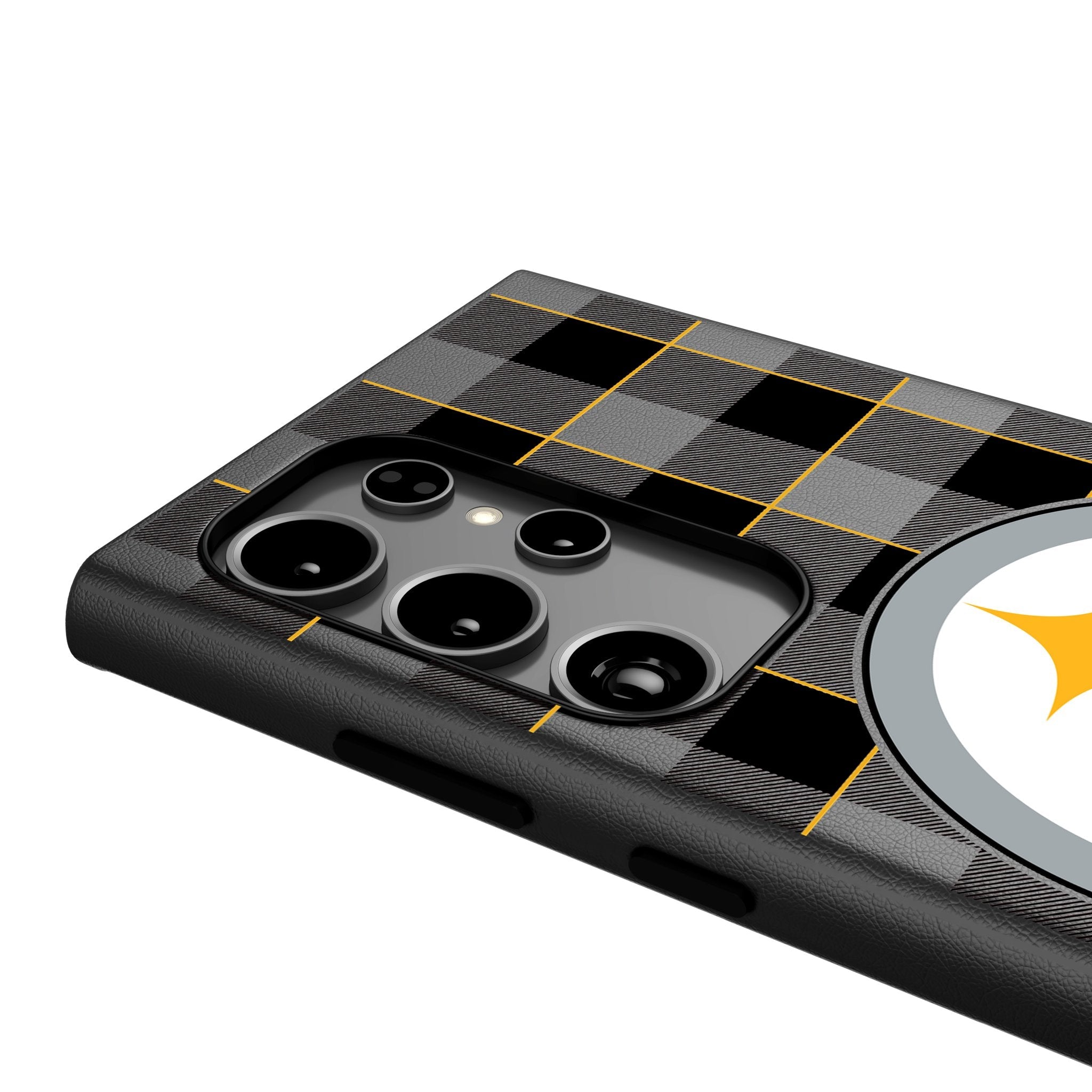 Pittsburgh Steelers Plaid MagSafe Compatible Phone Case for Samsung Galaxy 4