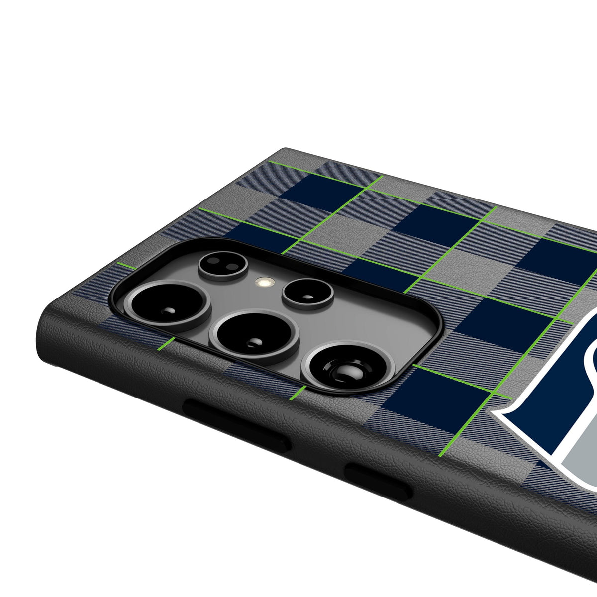 Seattle Seahawks Plaid MagSafe Compatible Phone Case for Samsung Galaxy 4