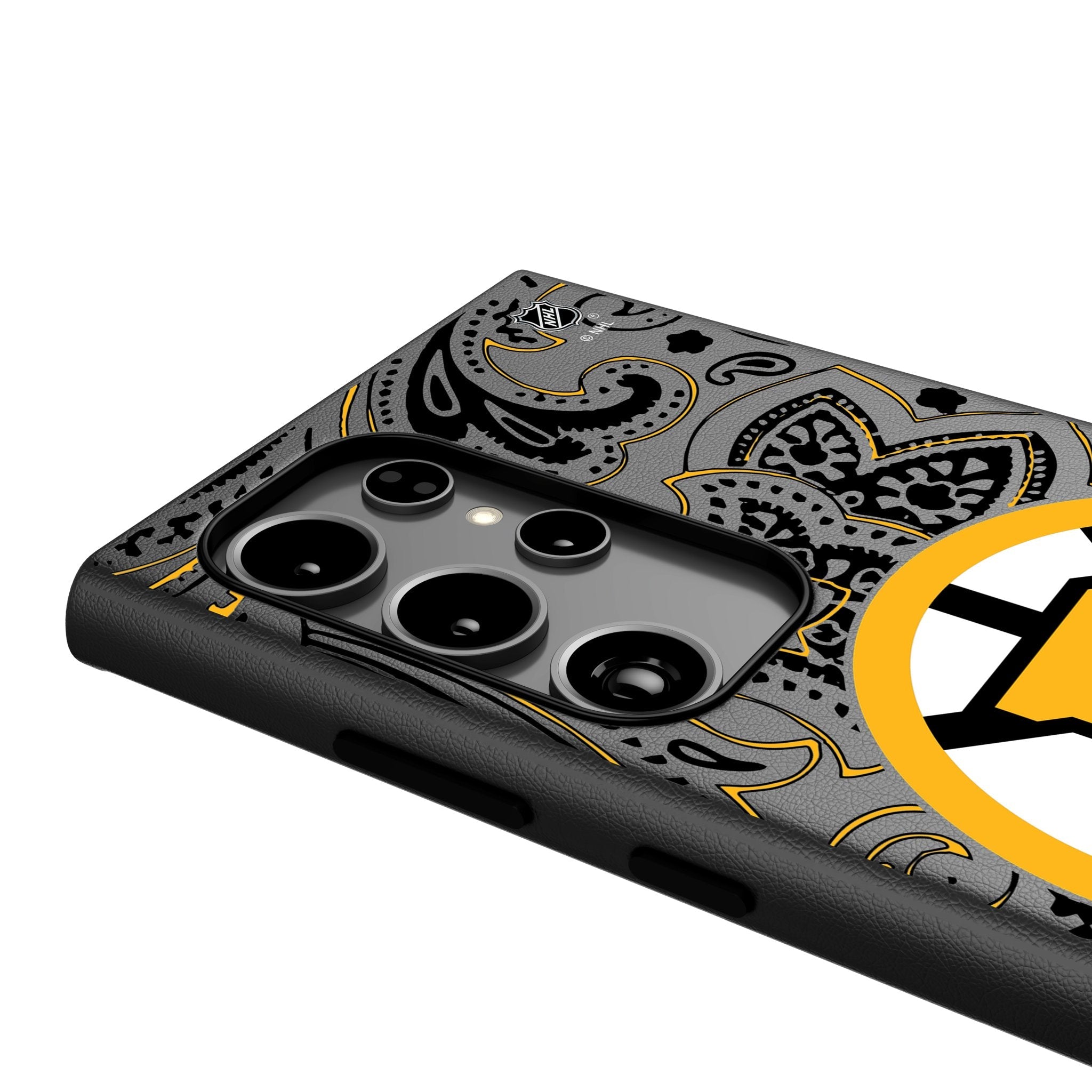 Boston Bruins Paisley MagSafe Compatible Phone Case for Samsung Galaxy 4