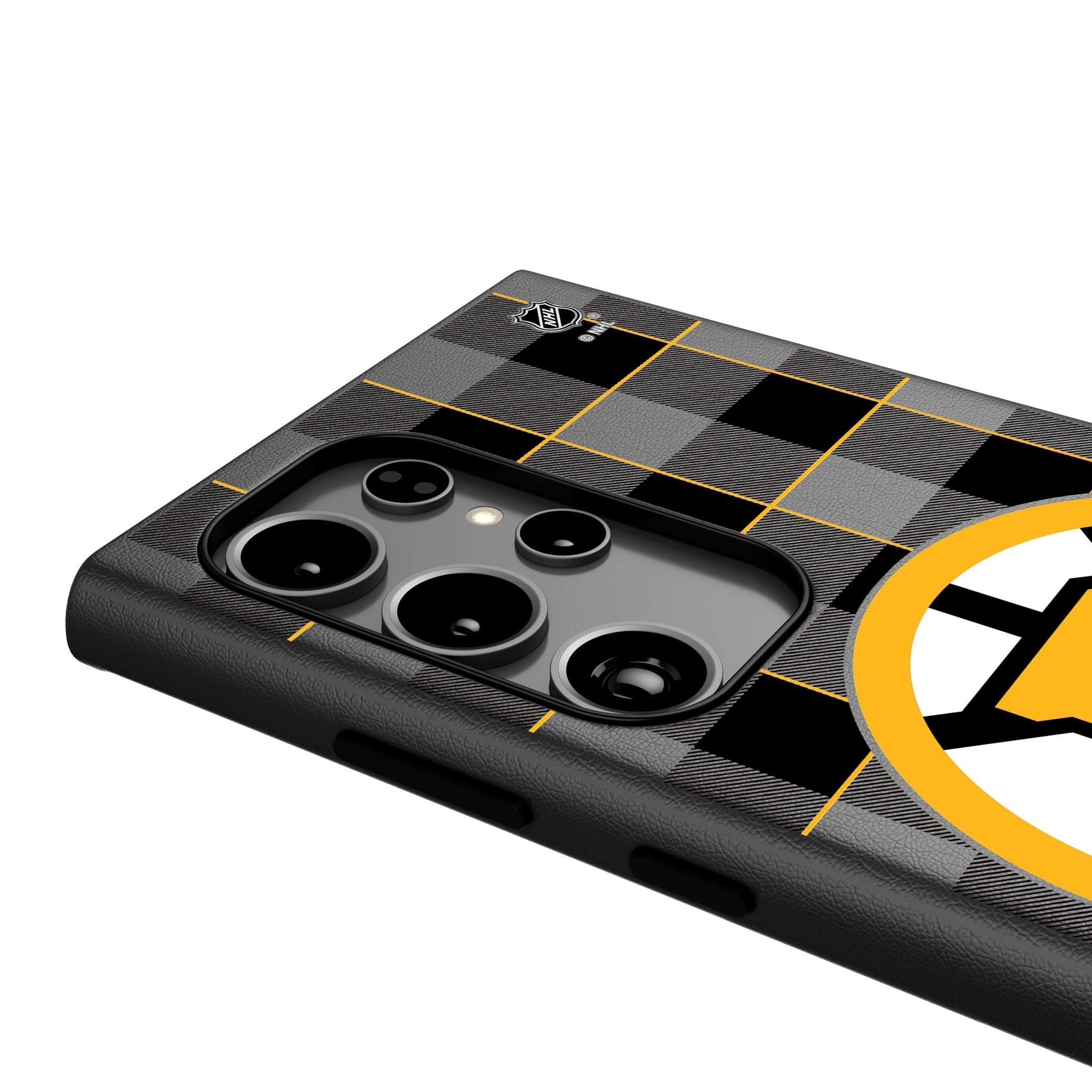 Boston Bruins Plaid MagSafe Compatible Phone Case for Samsung Galaxy 4