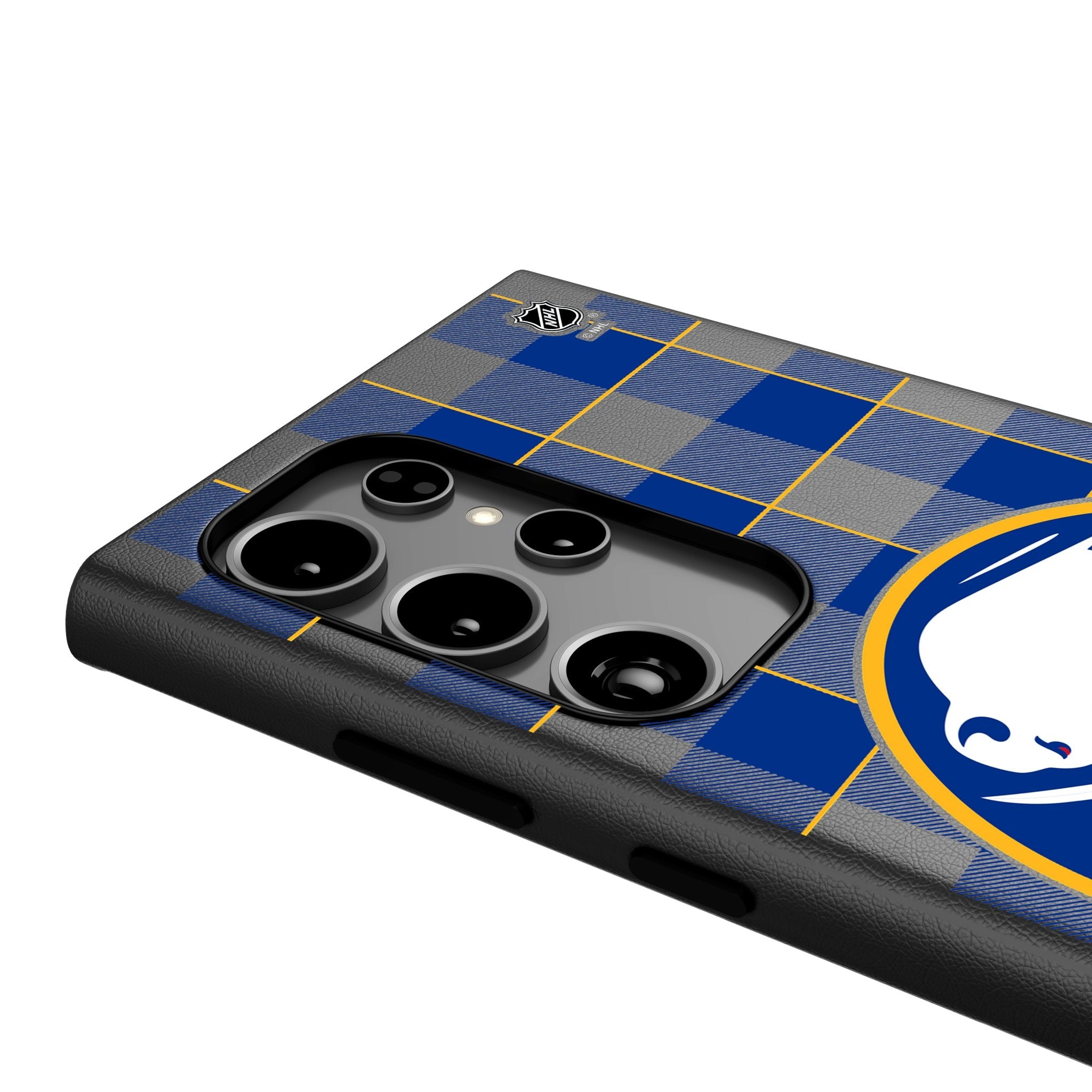 Buffalo Sabres Plaid MagSafe Compatible Phone Case for Samsung Galaxy 4