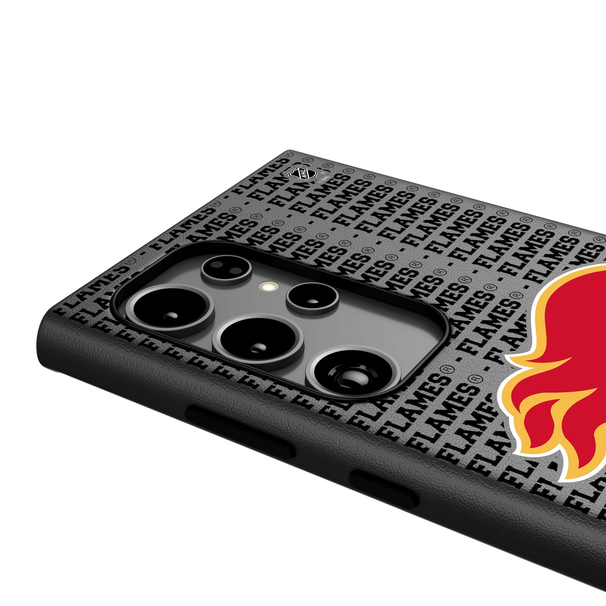 Calgary Flames Text Backdrop MagSafe Compatible Phone Case for Samsung Galaxy 4
