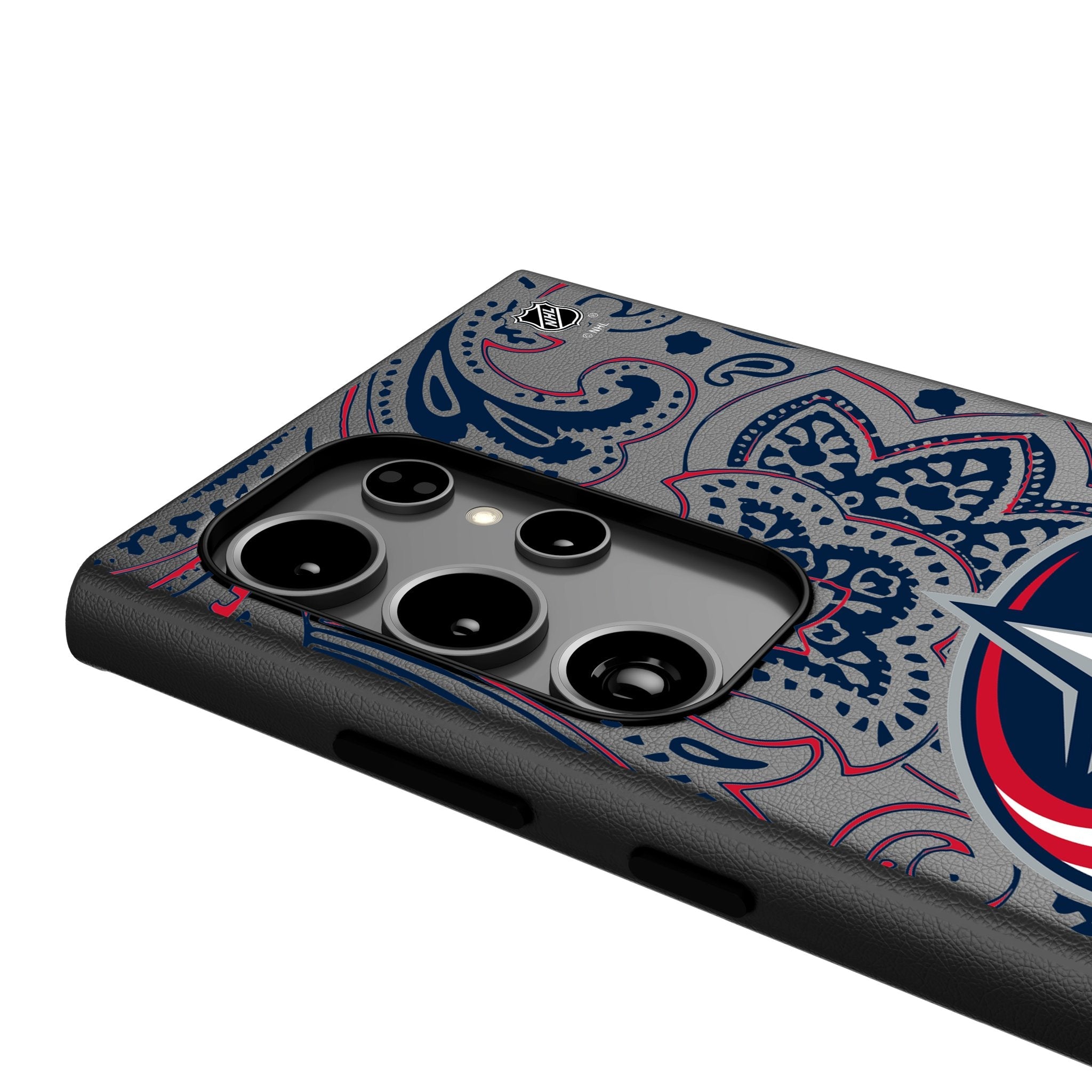 Columbus Blue Jackets Paisley MagSafe Compatible Phone Case for Samsung Galaxy 4