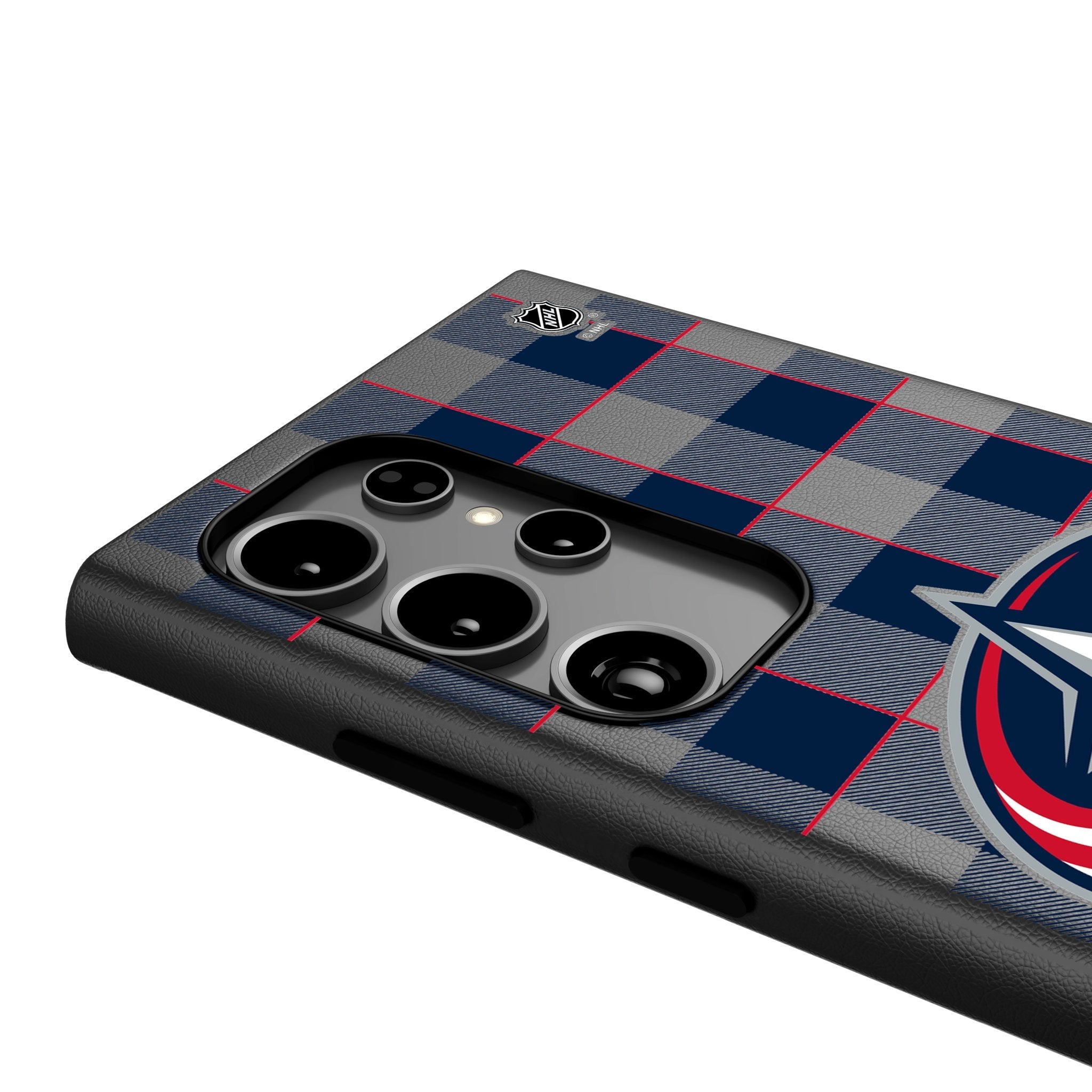 Columbus Blue Jackets Plaid MagSafe Compatible Phone Case for Samsung Galaxy 4
