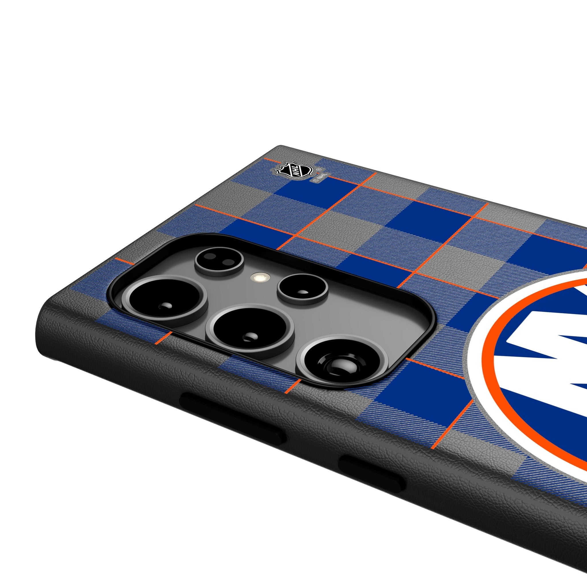 New York Islanders Plaid MagSafe Compatible Phone Case for Samsung Galaxy 4