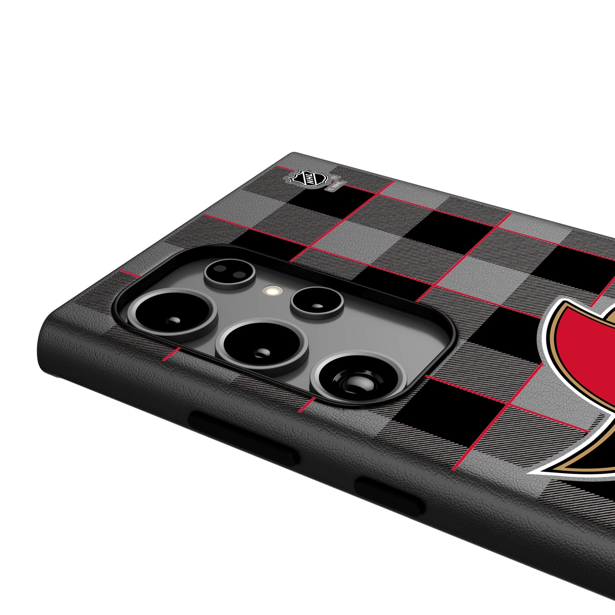 Ottawa Senators Plaid MagSafe Compatible Phone Case for Samsung Galaxy 4